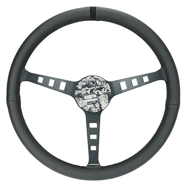 Steering Wheel 3-Spoke Fuguz Collaboration Black Leather Reinforced Steering