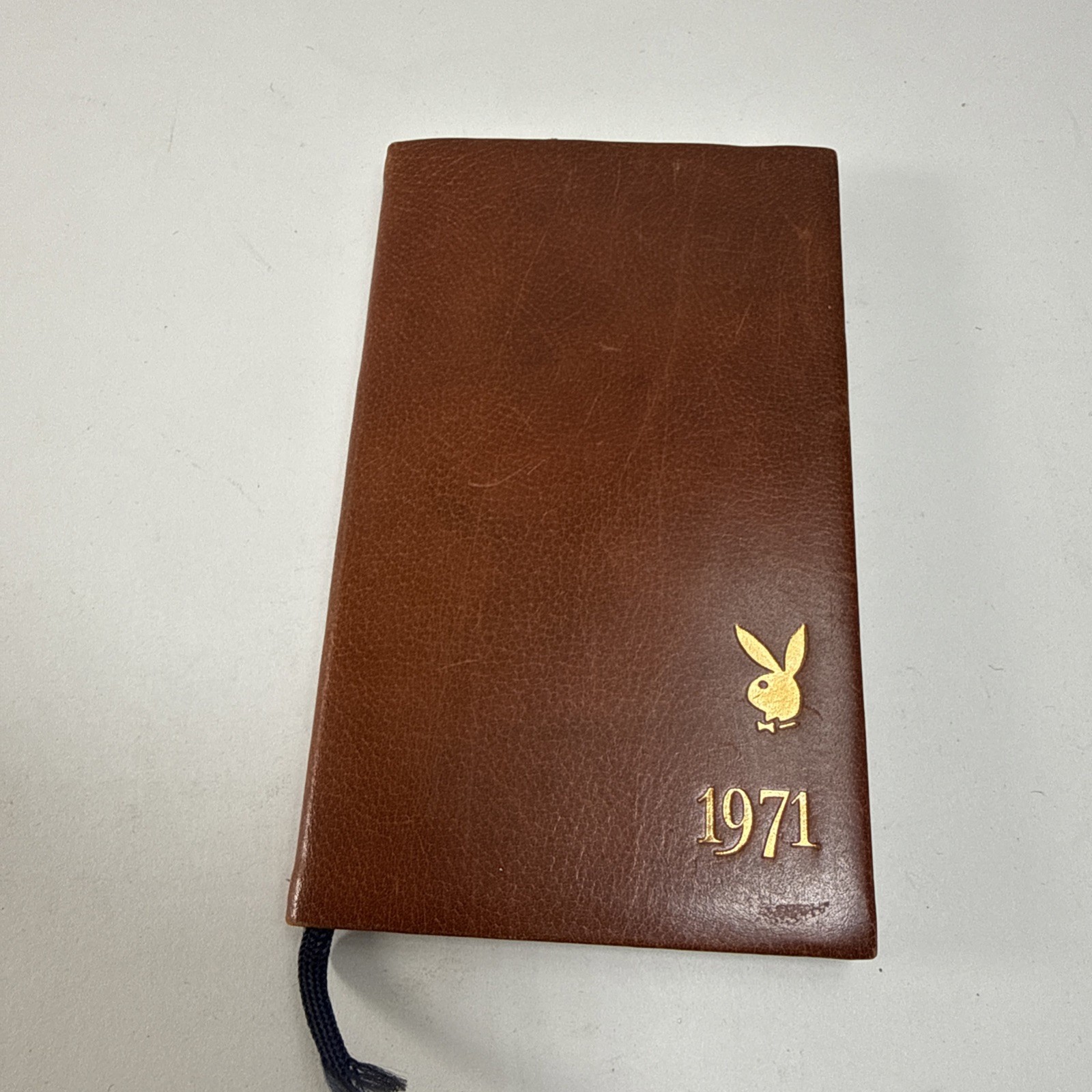 Playboy Club 1971 VtgPocket Dairy Leathersmith Of London diary Gold Rabbit Rare