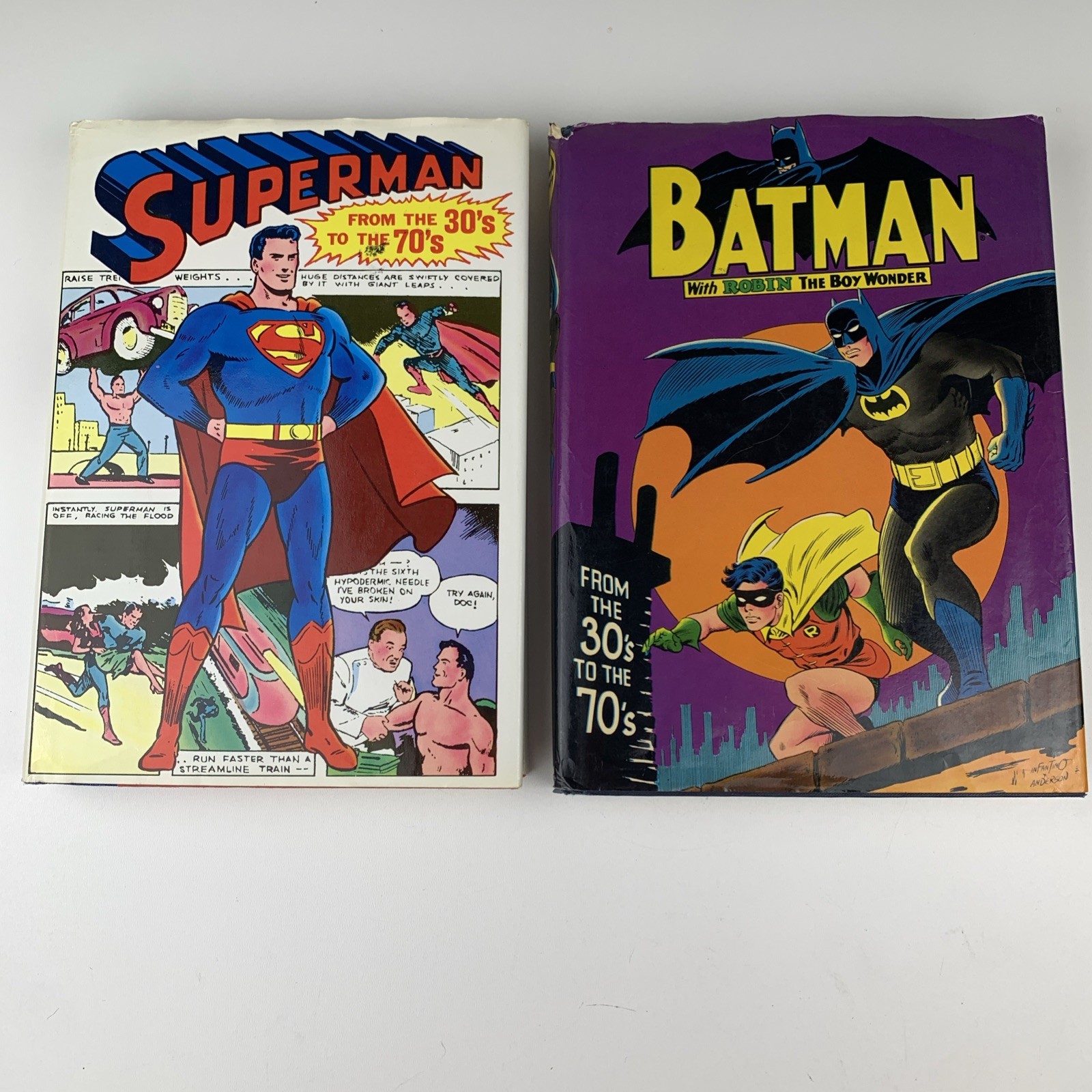 Lot of 2 Superman Batman From the 30\'s to the 70\'s E. Nelson Bridwell HC DJ 1971 Lot of 2 Superman Batman From the 30\'s to the 70\'s E. Nelson Bridwell HC DJ 1971