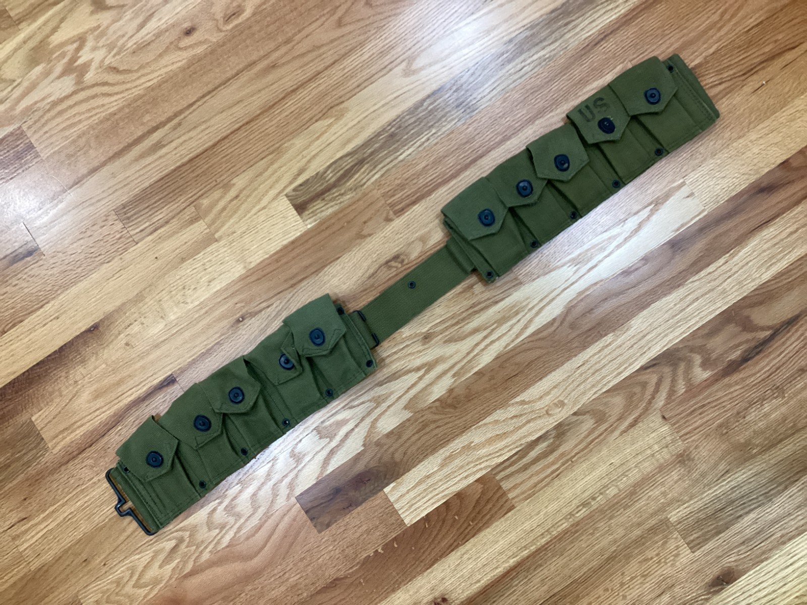WWII CARTRIDGE BELT 10 POCKET M1923 US STAMPED 1943 ORIGINAL MILITARY ISSUE WWII CARTRIDGE BELT 10 POCKET M1923 US STAMPED 1943 ORIGINAL MILITARY ISSUE