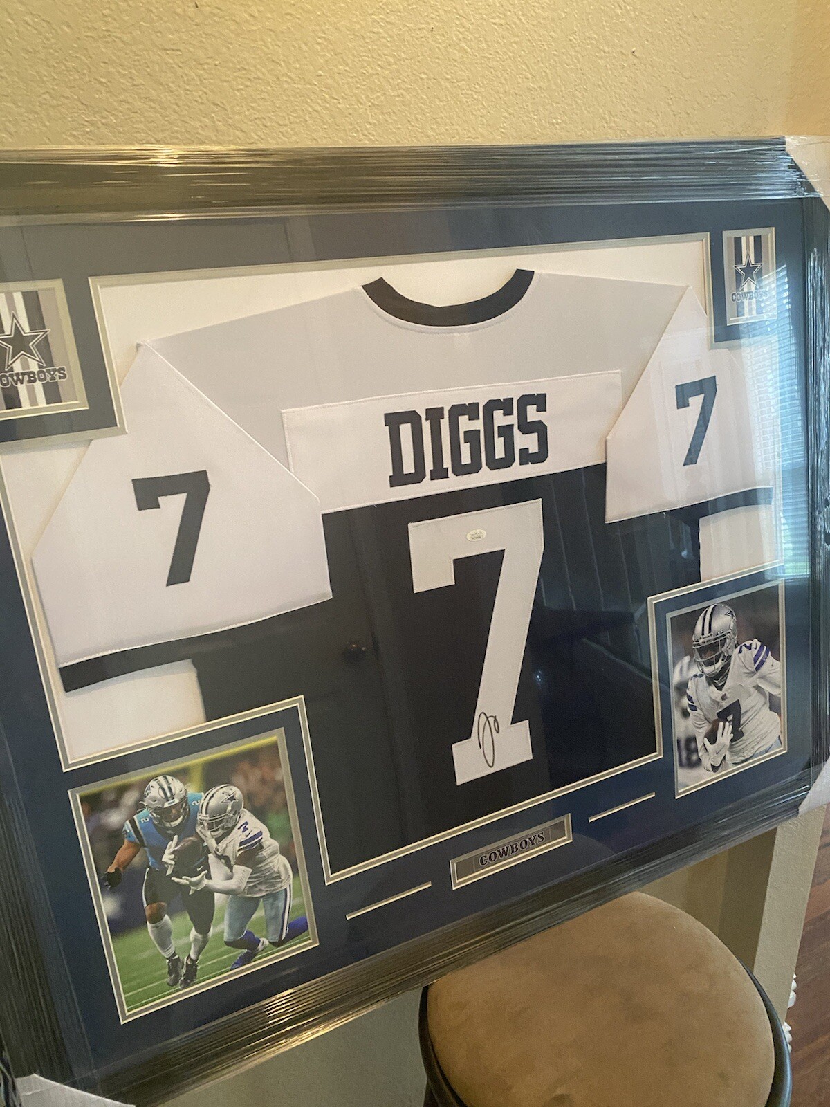 Trevon Diggs framed Authentic Autograph Framed jersey COA JSA Cowboys Trevon Diggs framed Authentic Autograph Framed jersey COA JSA Cowboys