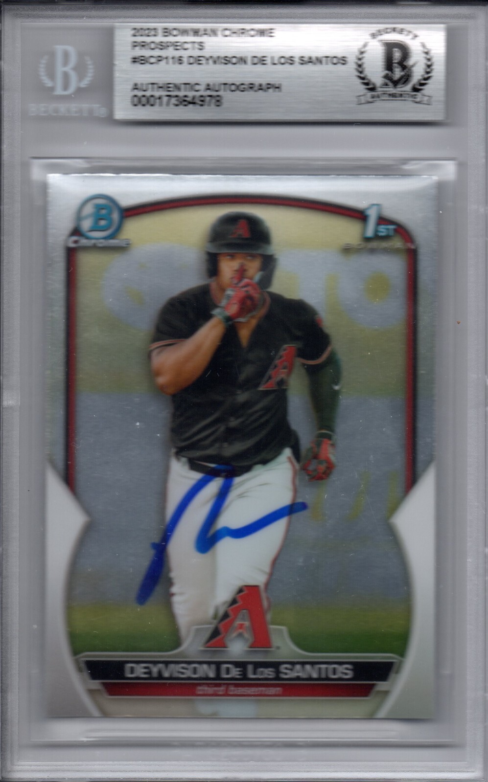 Deyvison De Los Santos 2023 Bowman Chrome Autographed Signed Rookie Card Beckett Deyvison De Los Santos 2023 Bowman Chrome Autographed Signed Rookie Card Beckett