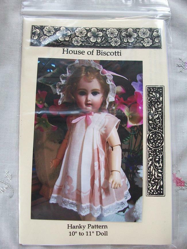 Hanky Dress, Hat Pattern for Bleuette or 10 Hanky Dress, Hat Pattern for Bleuette or 10