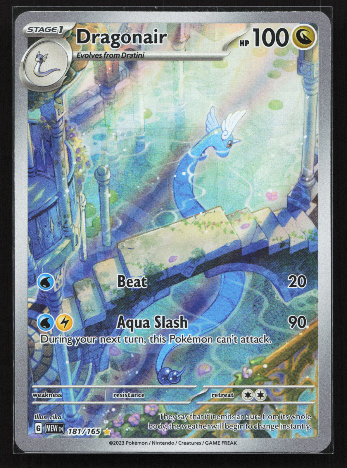 Pokemon Dragonair 181/165 Scarlet & Violet 151 Special Illustration Rare Holo NM