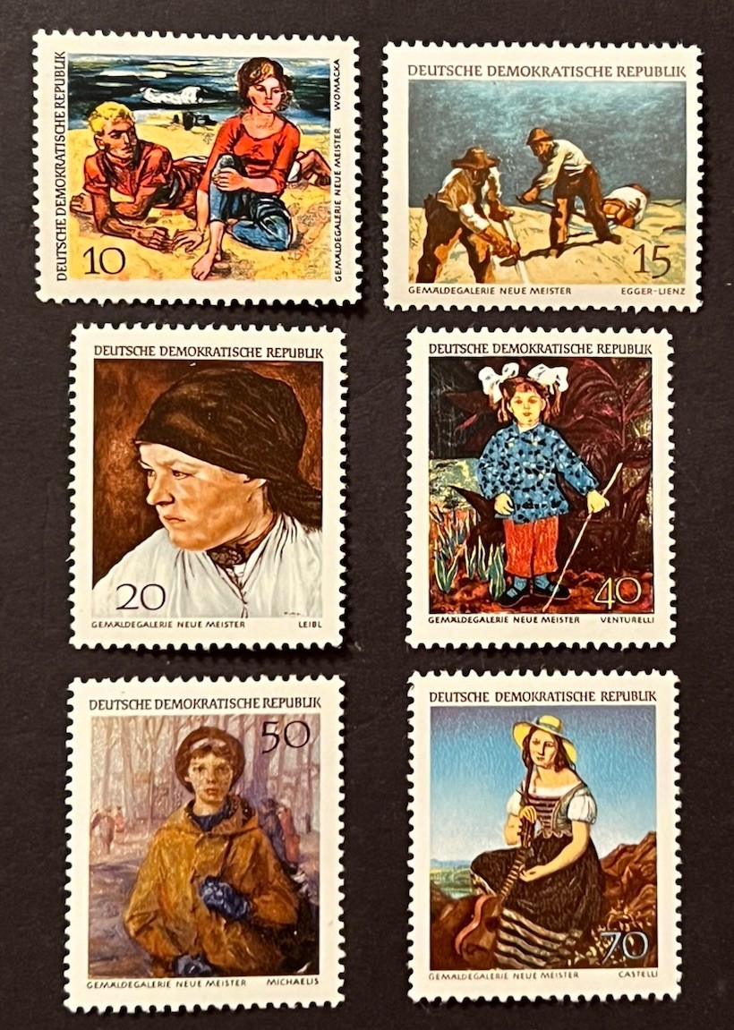 Travelstamps: 1968 Germany DDR Stamps Scott #1032-1037 Dresden Paintings MNH OG