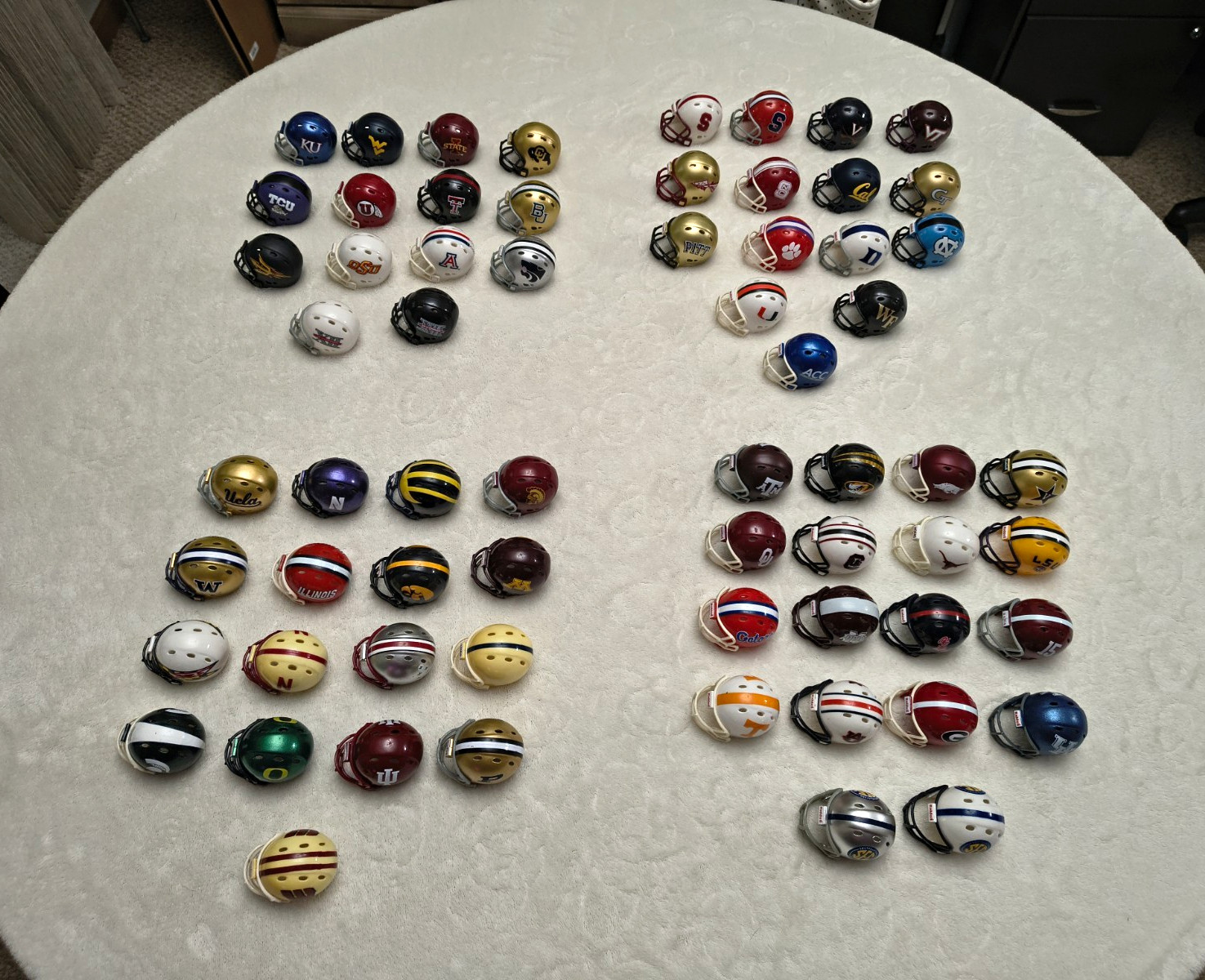 Huge Lot 66 Riddell Pocket Pro Mini NCAA Helmets Power 4 SEC, ACC, Big 12 & 10