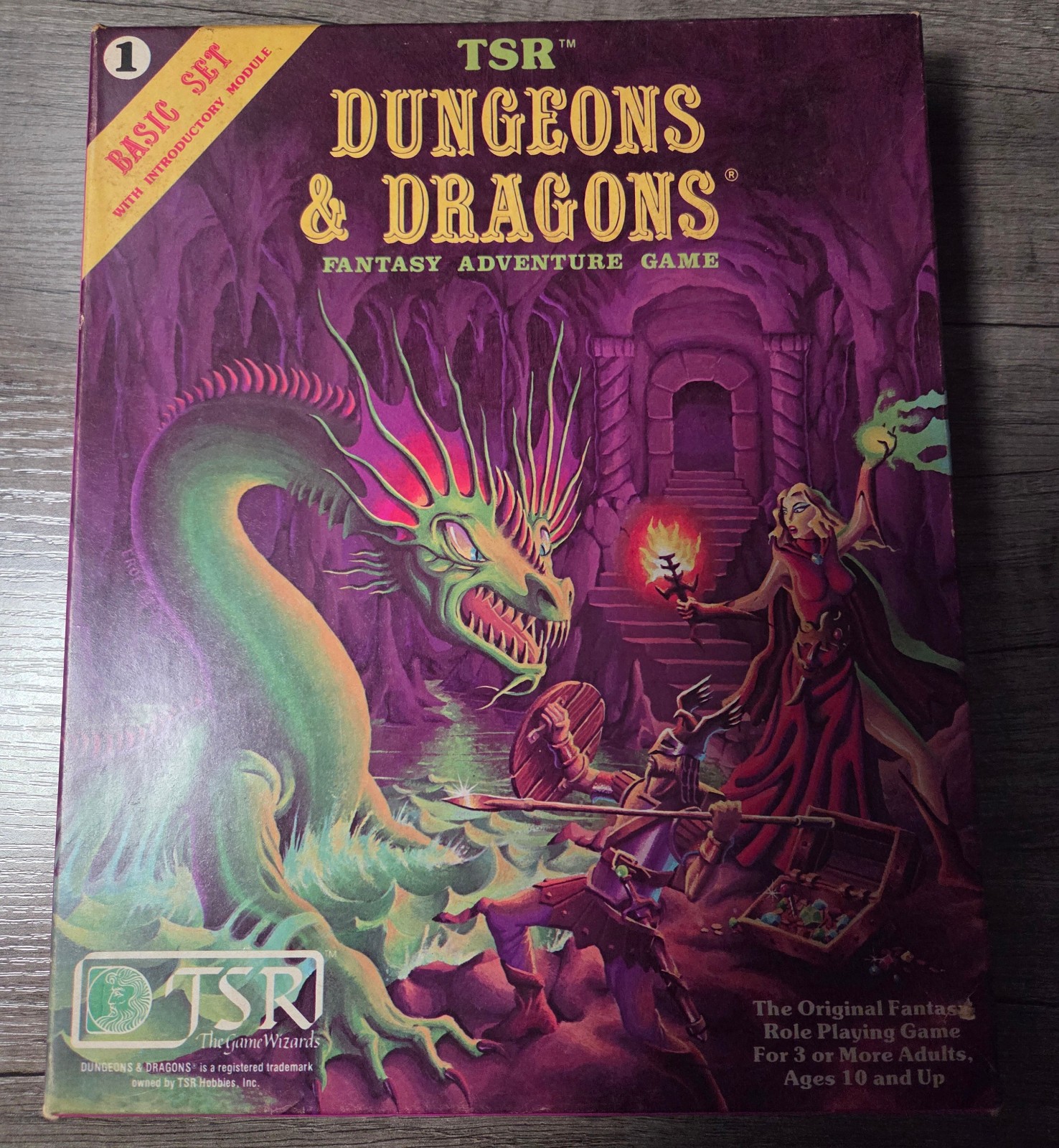 1981 TSR Dungeons & Dragons Basic Set Purple Box Complete Never Used 1981 TSR Dungeons & Dragons Basic Set Purple Box Complete Never Used