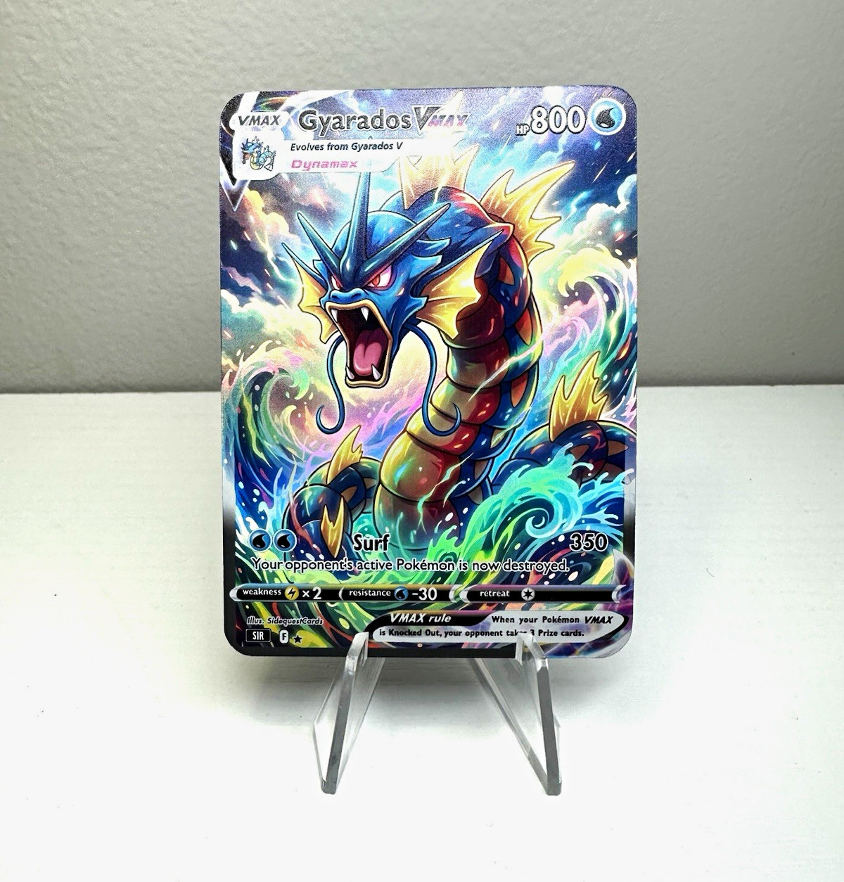 Pokémon TCG Gyarados VMAX *Fan Art* Full Art Holo Pokémon TCG Gyarados VMAX *Fan Art* Full Art Holo