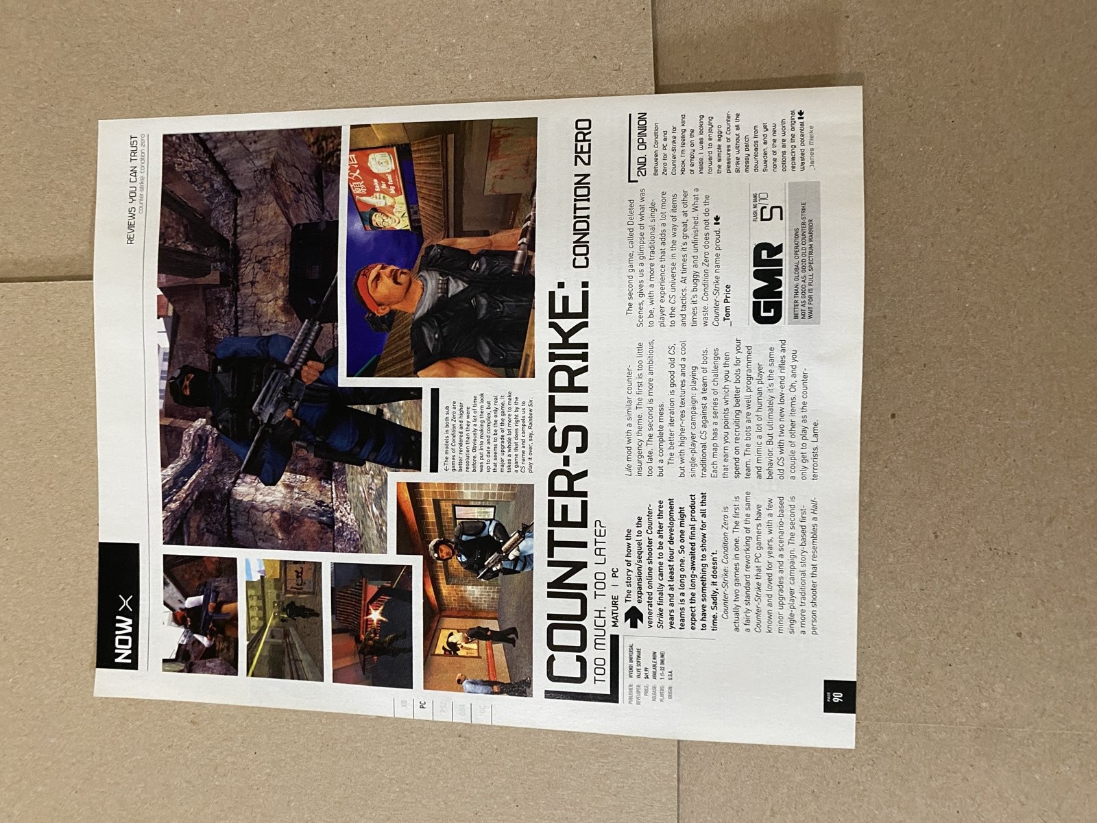 Counter-Strike Condition Zero PC Print Ad Poster Vintage Wall Art