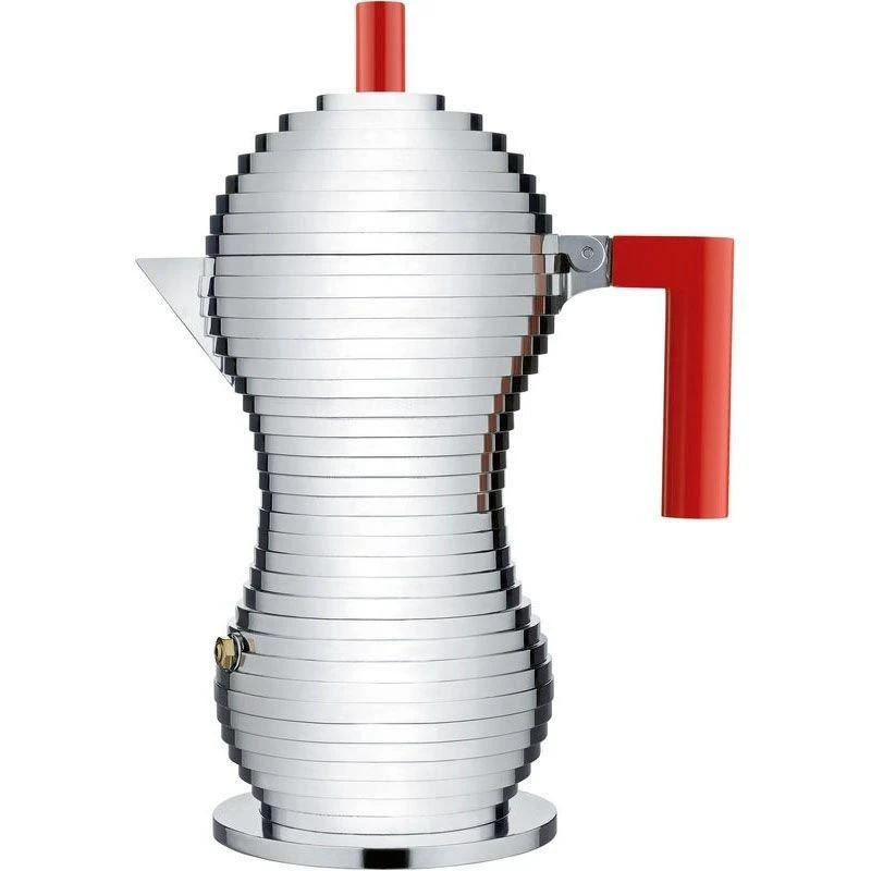 Alessi MDL023R PRE-OWNED Pulcina Espresso Coffee Maker (3-cup) Cast Aluminum