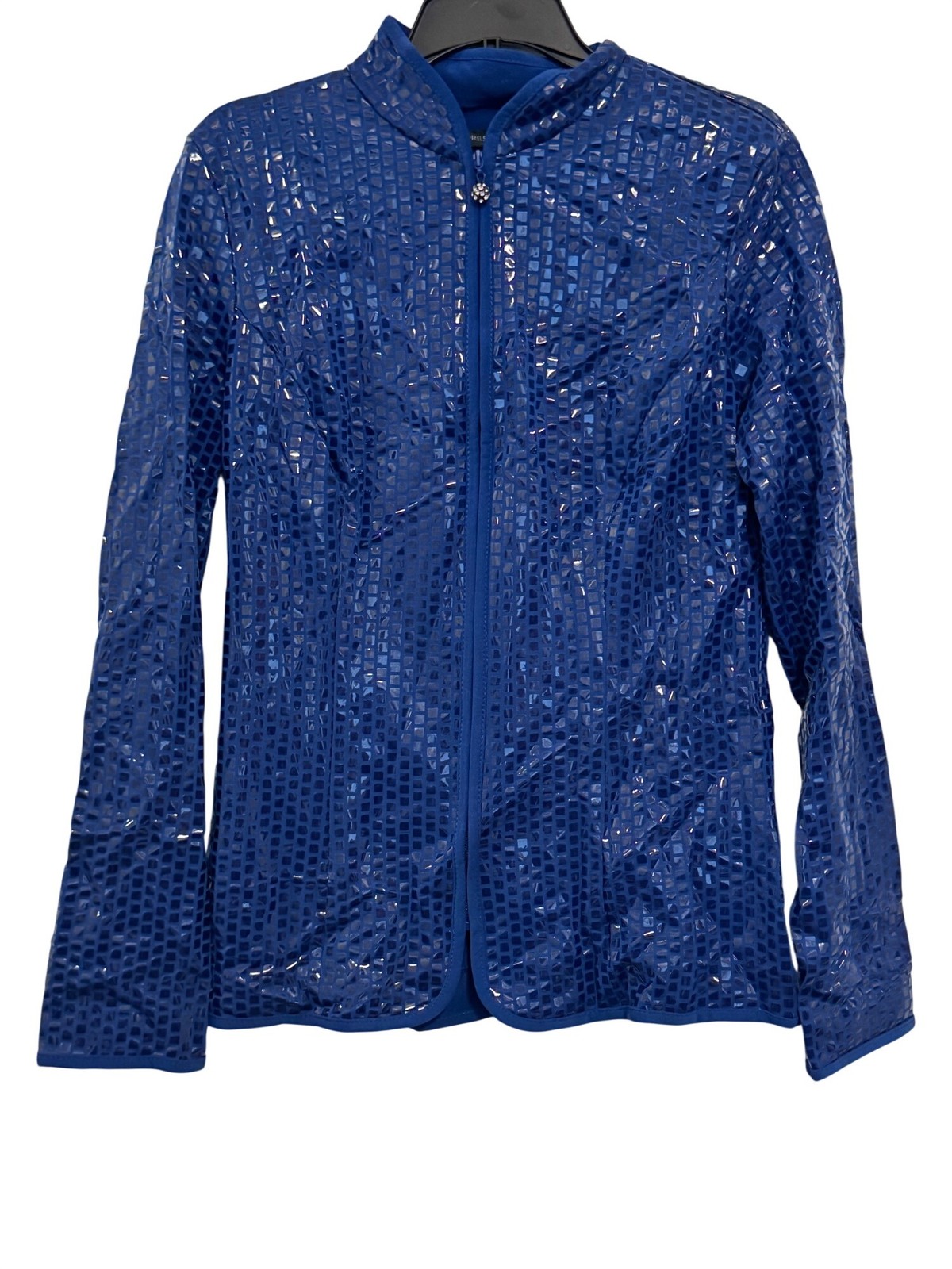 Sequin-Embellished Blue Jacket By aDRESSing Woman Size S