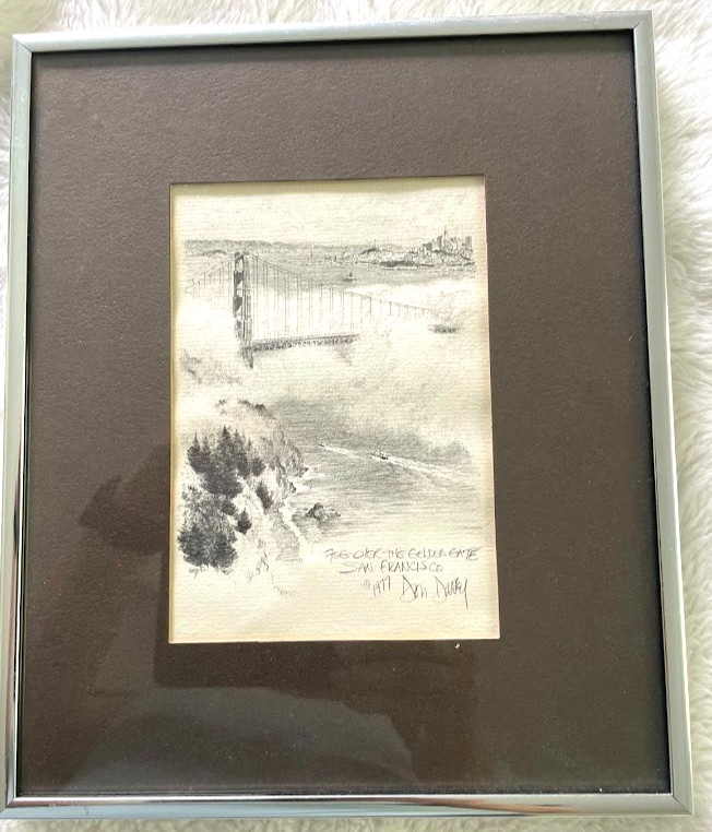 Vtg Don Davey 77\' San Francisco CA Print Golden bridge Drawing CALIFORNIA ART Vtg Don Davey 77\' San Francisco CA Print Golden bridge Drawing CALIFORNIA ART