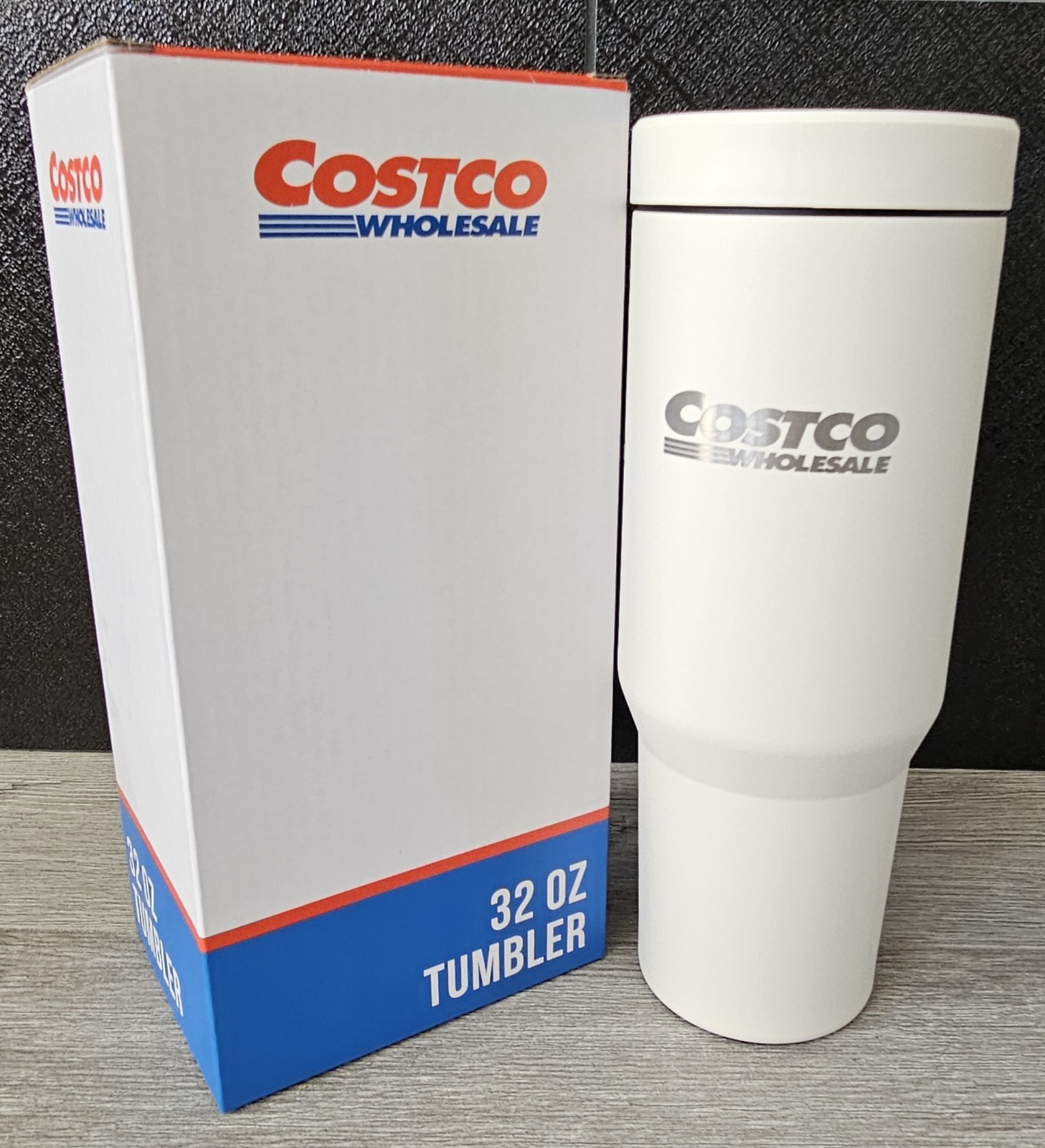 Costco Wholesale Insulated Tumbler 32 oz Cream/Beige Handle Lid Straw Cup In Box Costco Wholesale Insulated Tumbler 32 oz Cream/Beige Handle Lid Straw Cup In Box