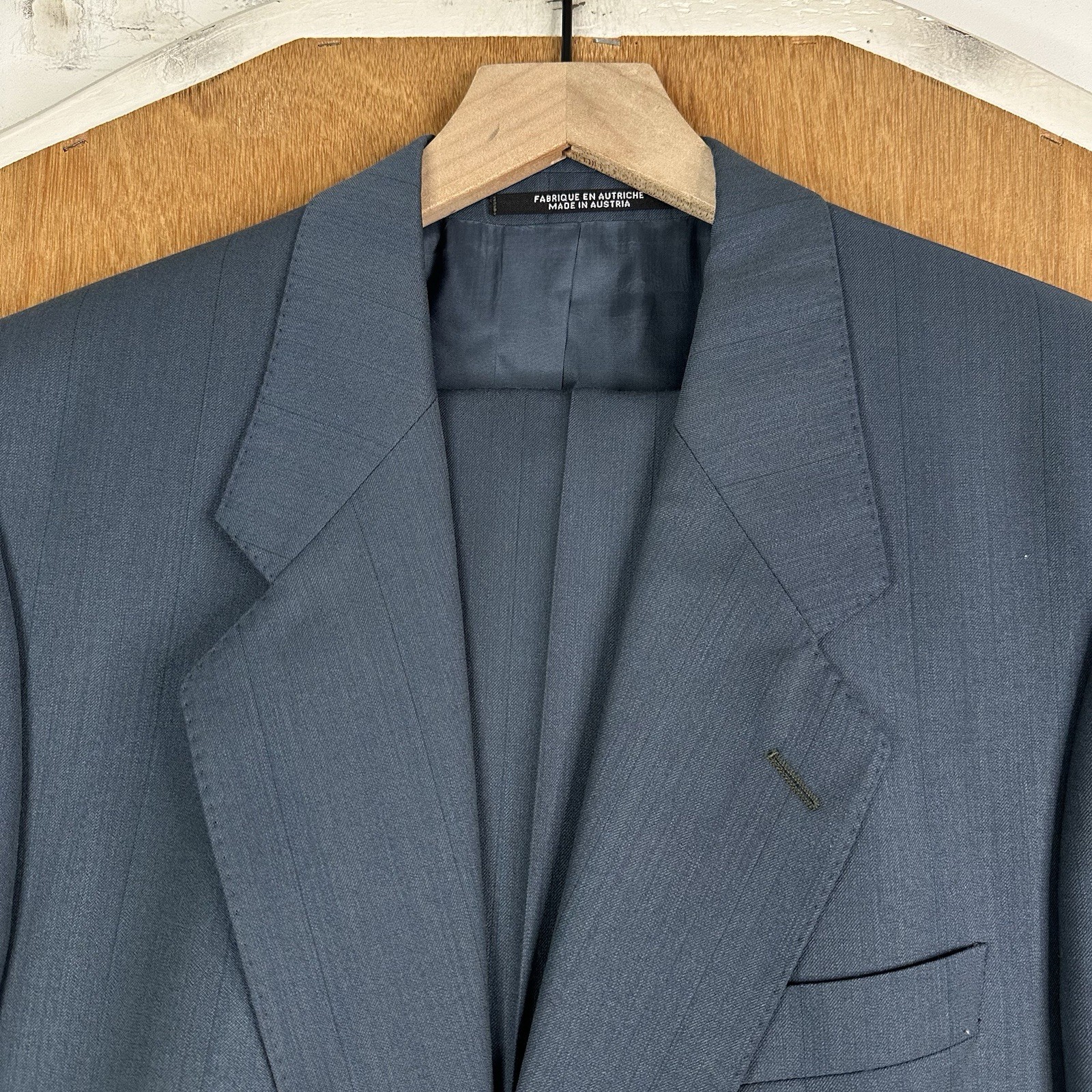 VTG Baumler Suit Mens 38R Blue 2 Button Wool Canvased Pants 30x31 Pleated 90s VTG Baumler Suit Mens 38R Blue 2 Button Wool Canvased Pants 30x31 Pleated 90s