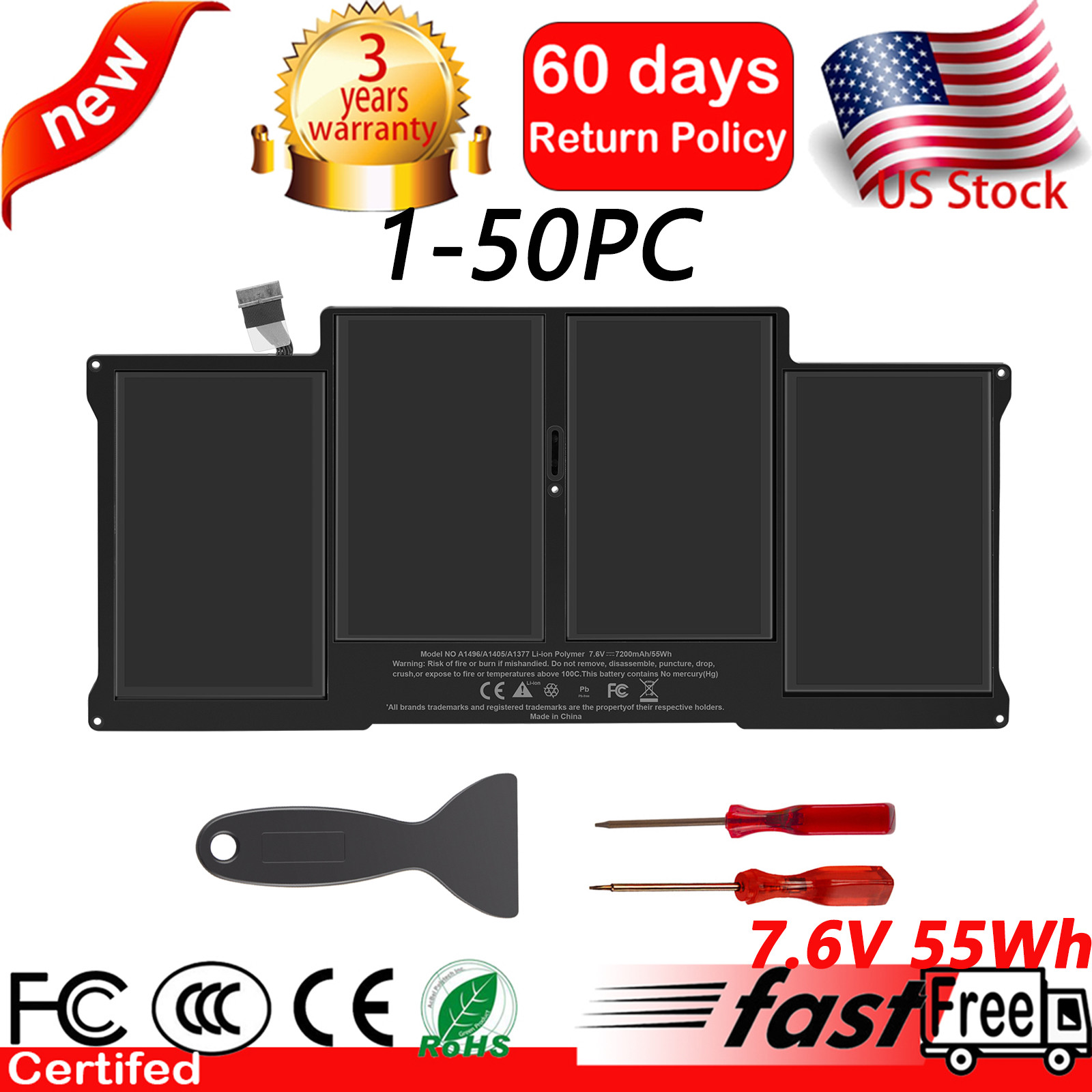 Lot A1466 Battery for Apple MacBook Air 13\