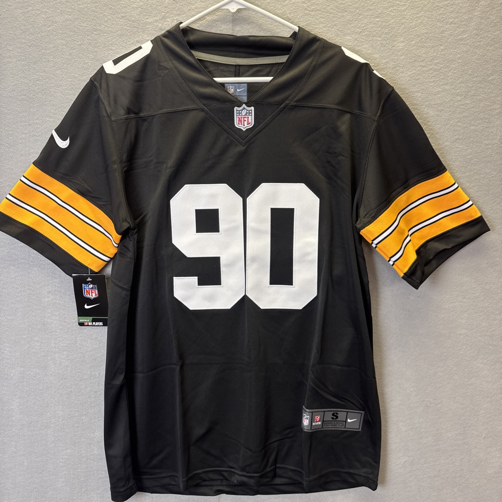 TJ Watt, #90 LB Steelers, Stitched Nike On Field Jersey, NWT, $180 MSRP Pick Sz TJ Watt, #90 LB Steelers, Stitched Nike On Field Jersey, NWT, $180 MSRP Pick Sz