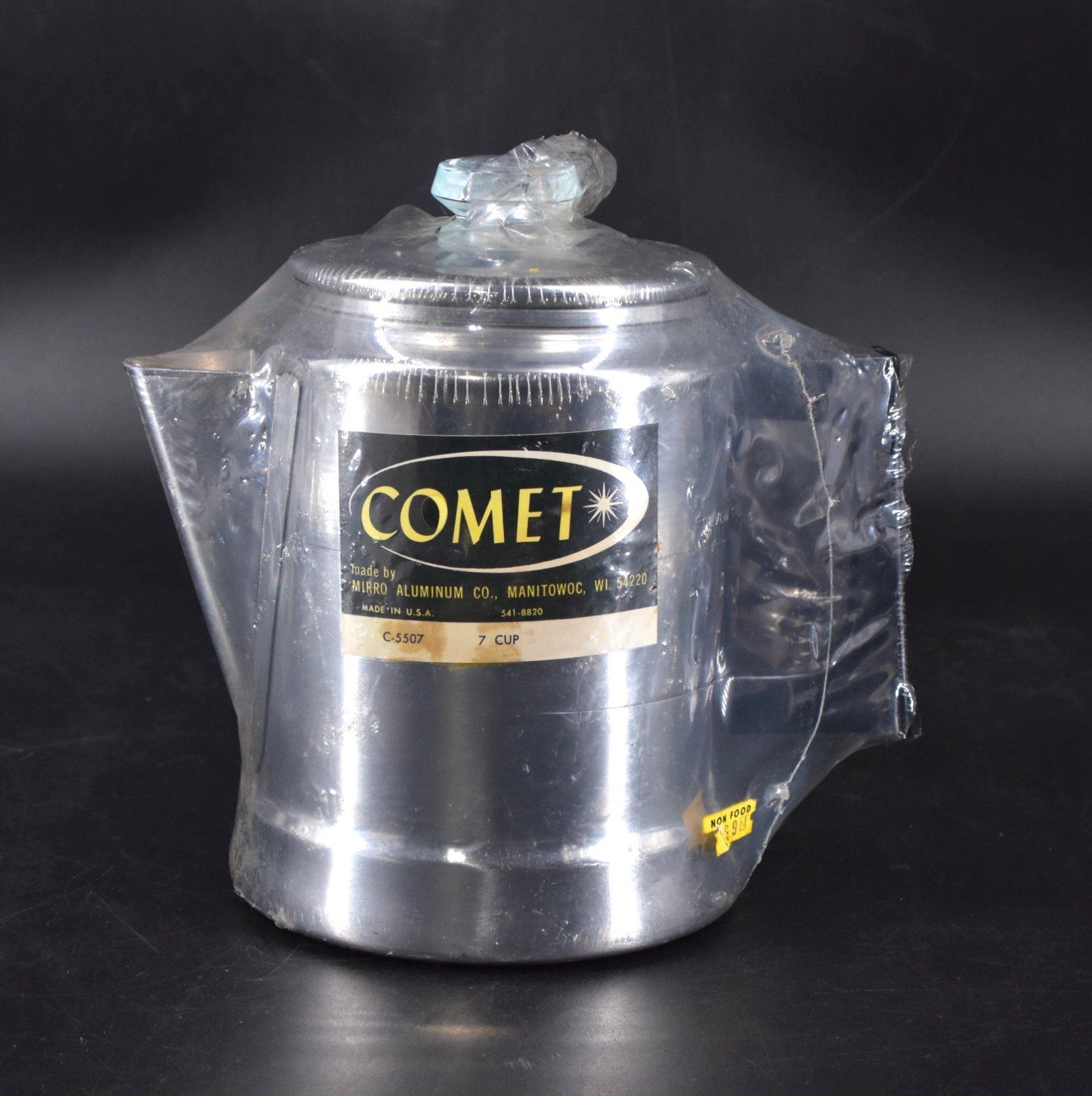 VTG Mirro Comet Aluminum Range Percolator 7 Cup Coffee Pot NOS Sealed #C5507 VTG Mirro Comet Aluminum Range Percolator 7 Cup Coffee Pot NOS Sealed #C5507