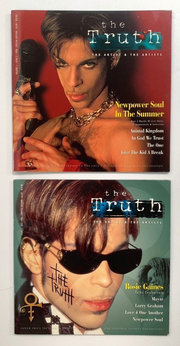Prince - Rare The Truth Magazine 2-pc Lot Limited Ed. #1 & Special Ed. #2 1998
