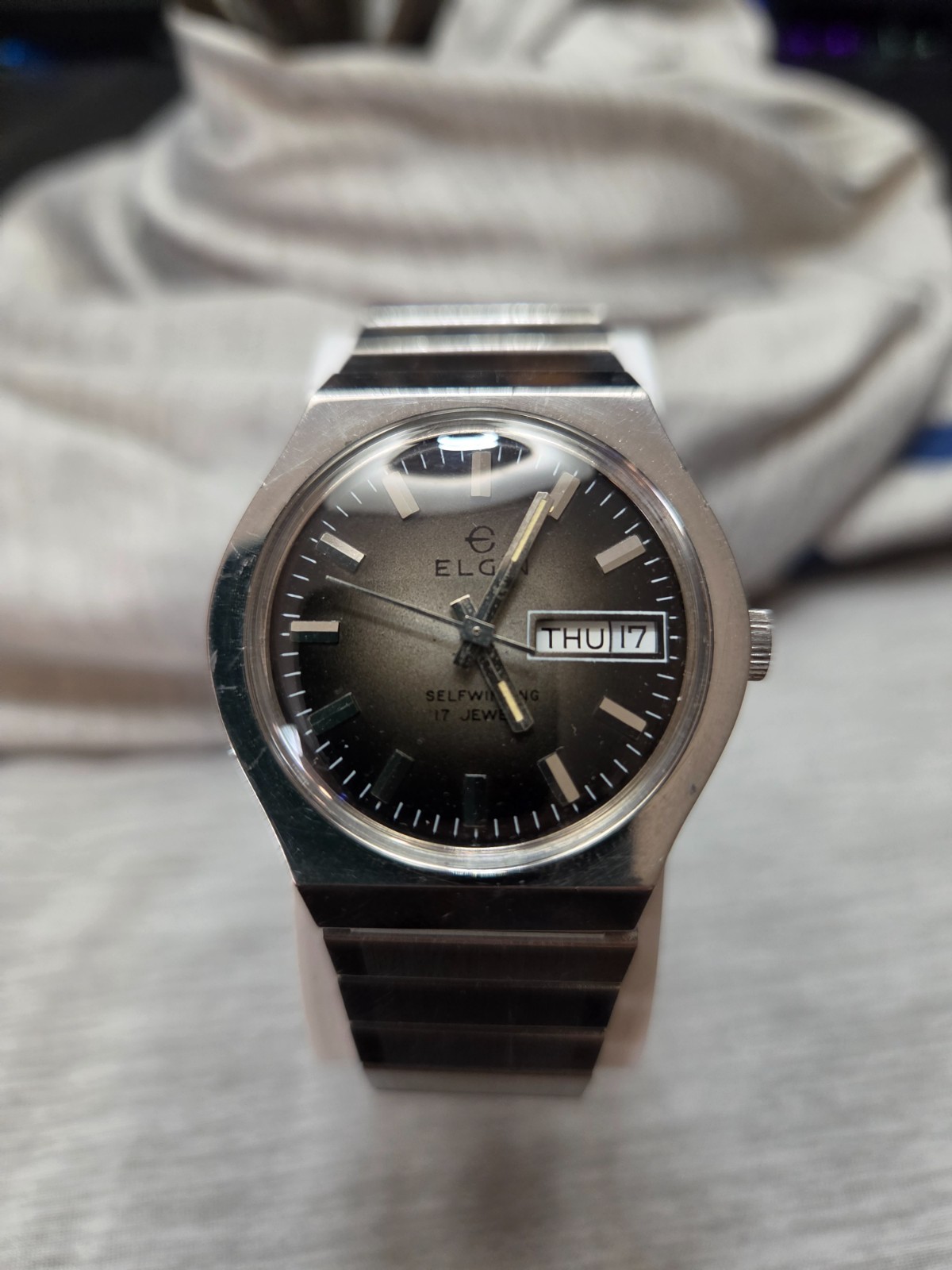 Elgin automatic watch mens vintage running