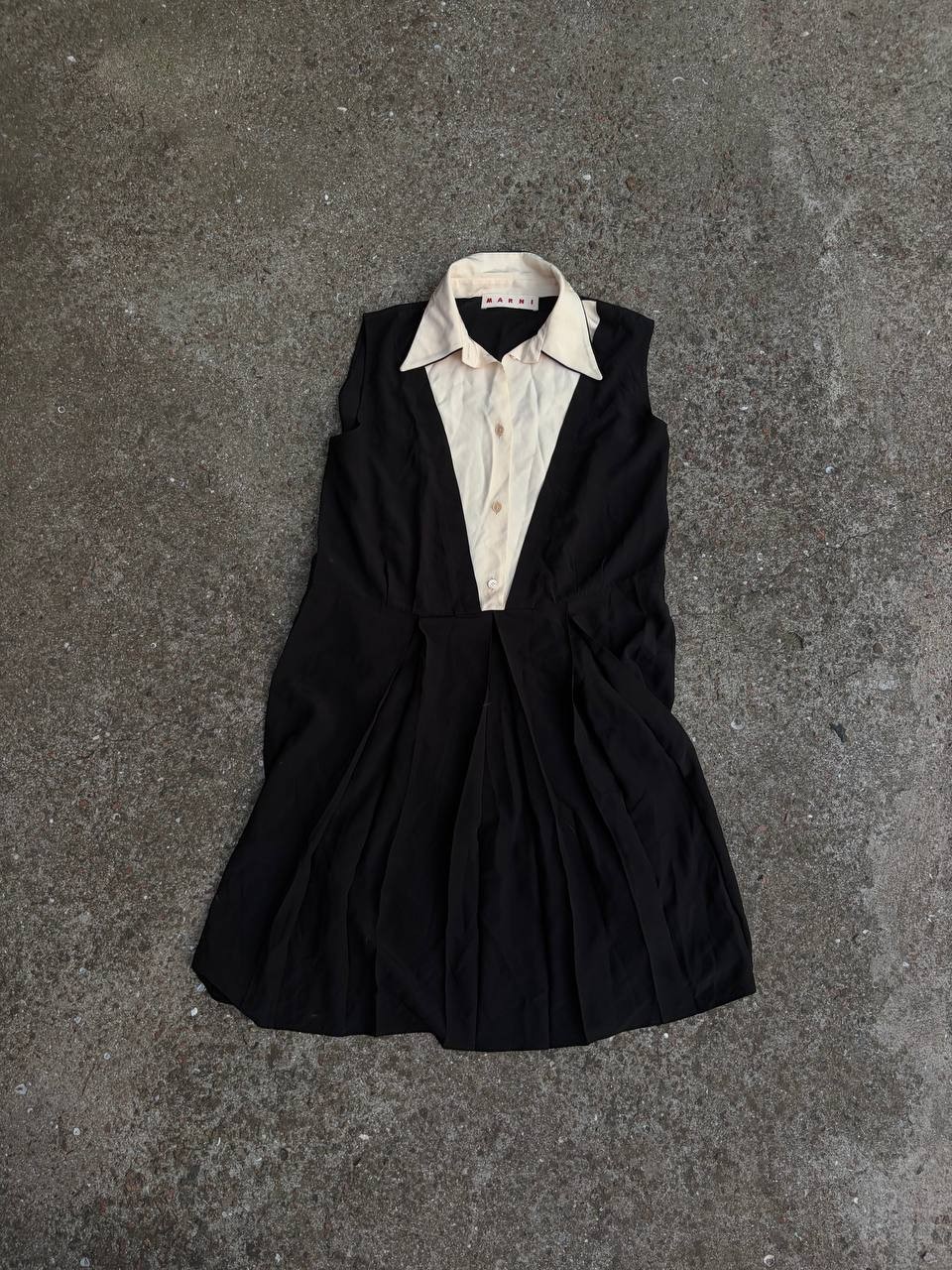 Archive MARNI Silk Sleeveless Dress Italy Rare Luxury Designer Women`s Size 44