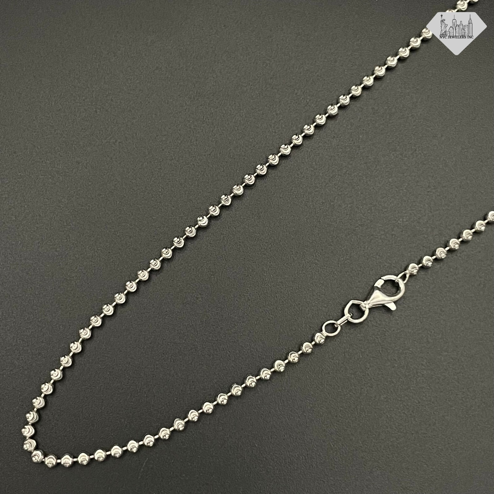 Italian Solid Sterling Silver Bead Ball Chain Necklace 925 Silver Chain Unisex Italian Solid Sterling Silver Bead Ball Chain Necklace 925 Silver Chain Unisex