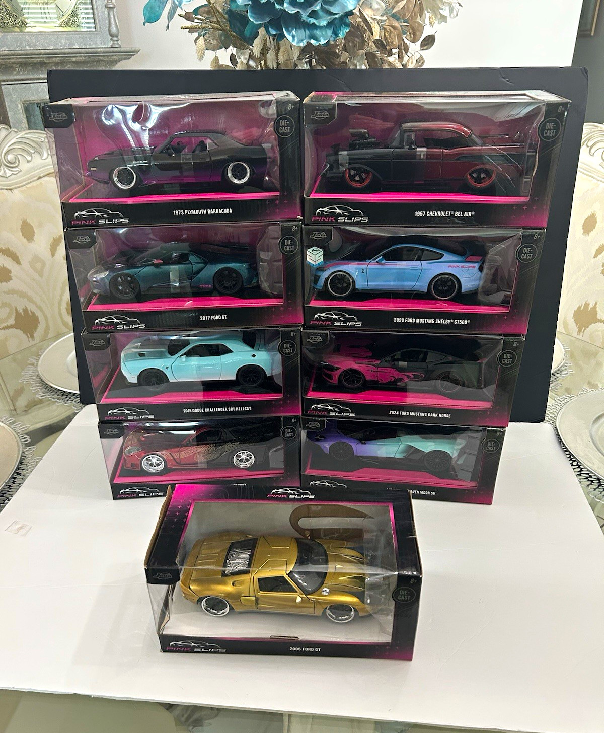 Jada Pink Slips 1:24 Diecast Car Lot of 9 new in box Jada Pink Slips 1:24 Diecast Car Lot of 9 new in box