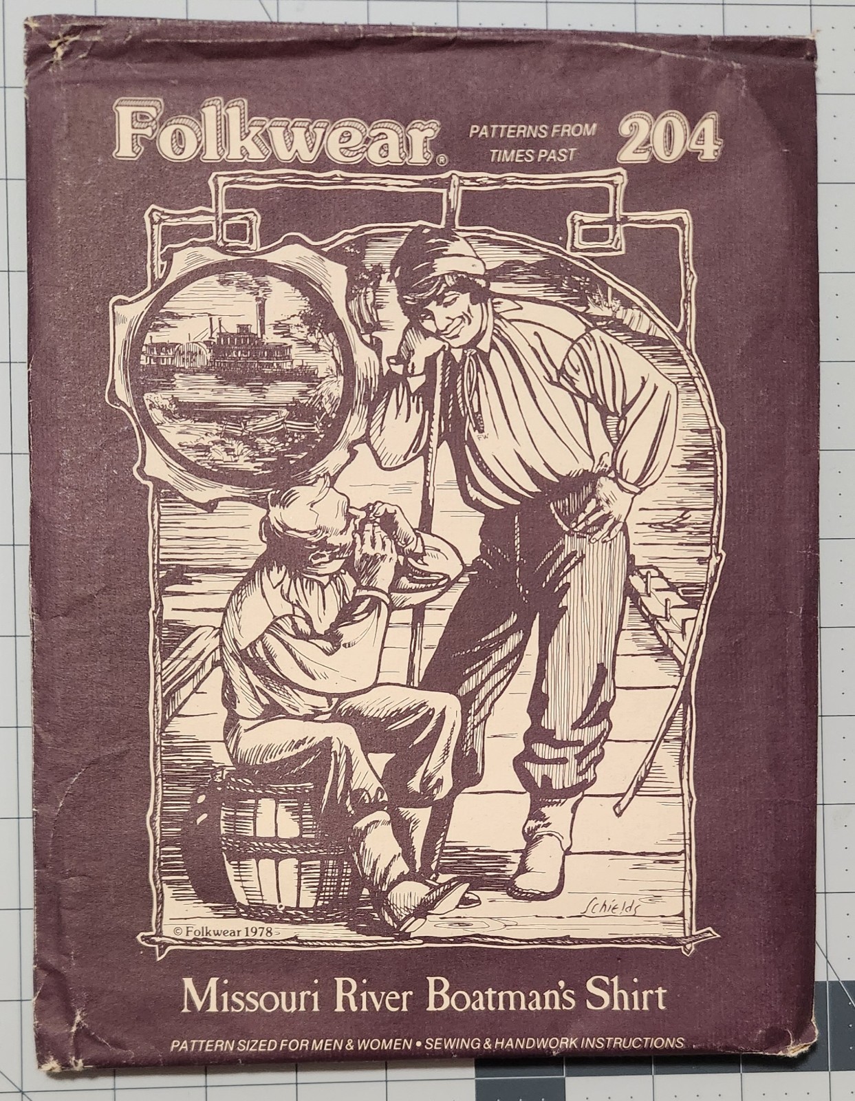 Vintage 1978 Folkwear Missouri River Boatman's Shirt Sewing Pattern 204 Cut Vintage 1978 Folkwear Missouri River Boatman's Shirt Sewing Pattern 204 Cut