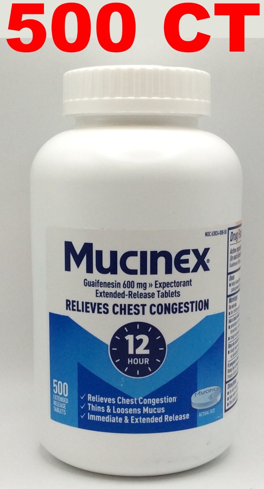Mucinex 12 Hour Chest Congestion Expectorant 600 mg Tablets Bi-Layer - 10/2026