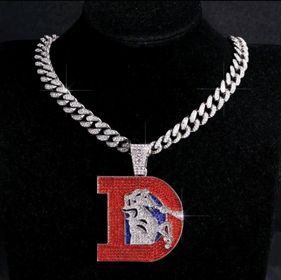 Throwback Classic Denver Broncos Silver Chain 24