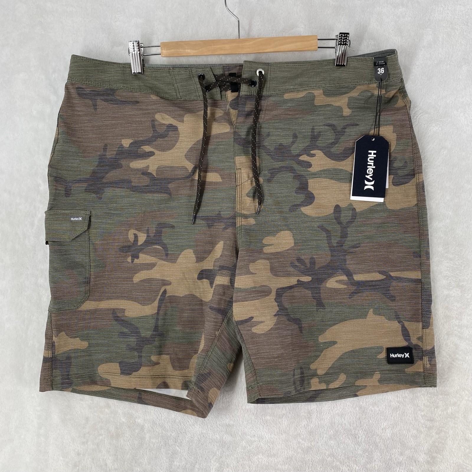 Hurley Swim Shorts Mens 36 Green Camo Boardshort Phantom Eco Weekender Cargo