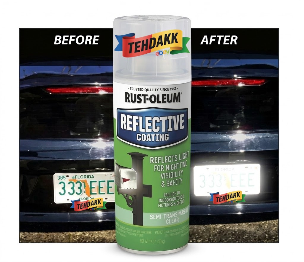 Rust-Oleum - Reflective Spray Paint 10oz - SemiTransparent - Plate Masker - NEW Rust-Oleum - Reflective Spray Paint 10oz - SemiTransparent - Plate Masker - NEW