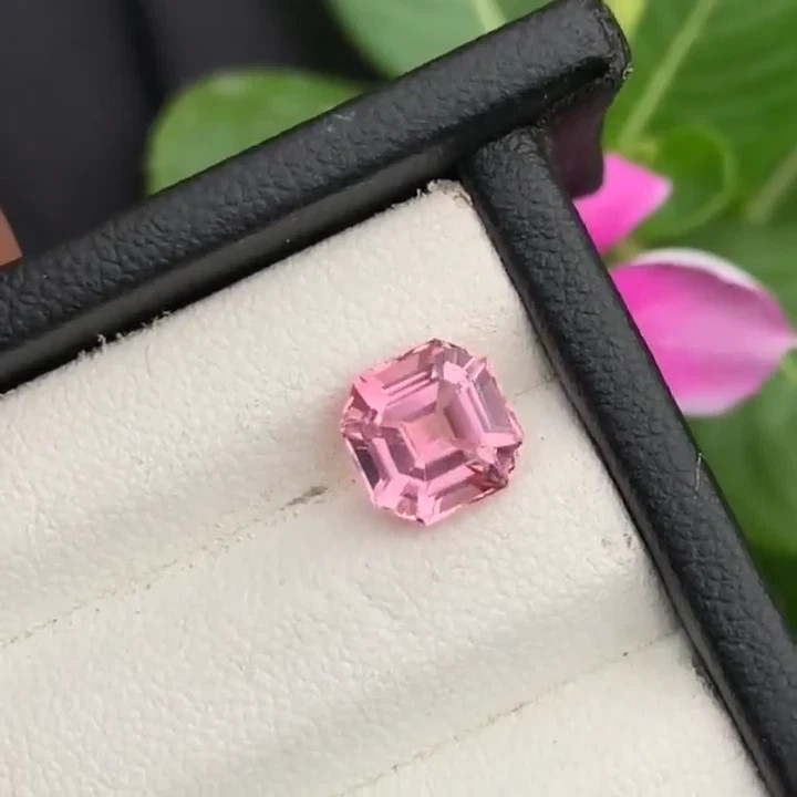 Natural 10 Ct Brazil Pink Paraiba Tourmaline Loose Asscher Flawless Gemstone