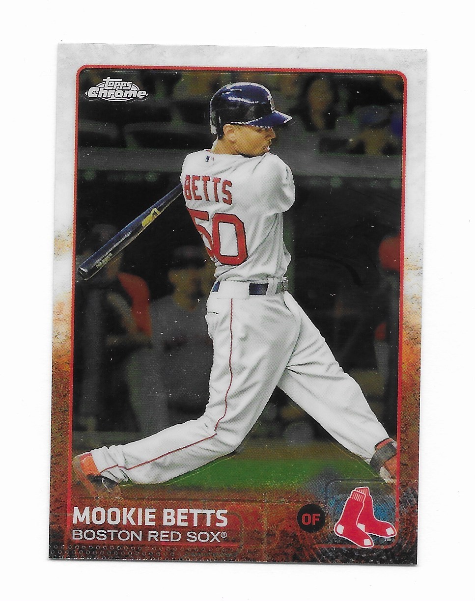 Mookie Betts 2015 Topps Chrome Baseball Card #67