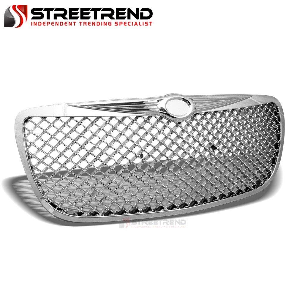 For 2004-2006 Chrysler Sebring Chrome Luxury Mesh Front Bumper Grill Grille Abs