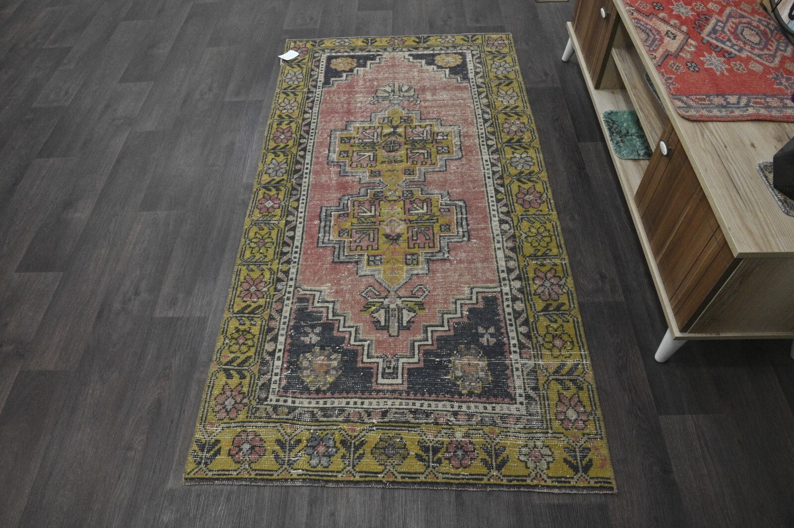 Oushak 3x6,Turkish Rug,vintage,anatolian,PEACH,kilim,Bohemian,handmade,wool Oushak 3x6,Turkish Rug,vintage,anatolian,PEACH,kilim,Bohemian,handmade,wool
