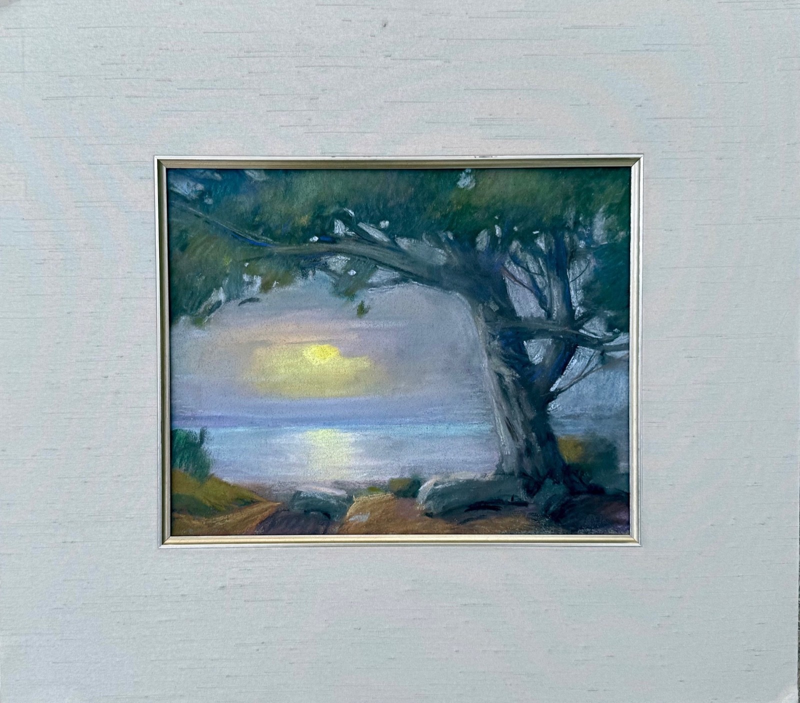 Carmel Sunset Plein-Air Painting by Arny Karl (1940-2000) Stunning Pastel 1980s