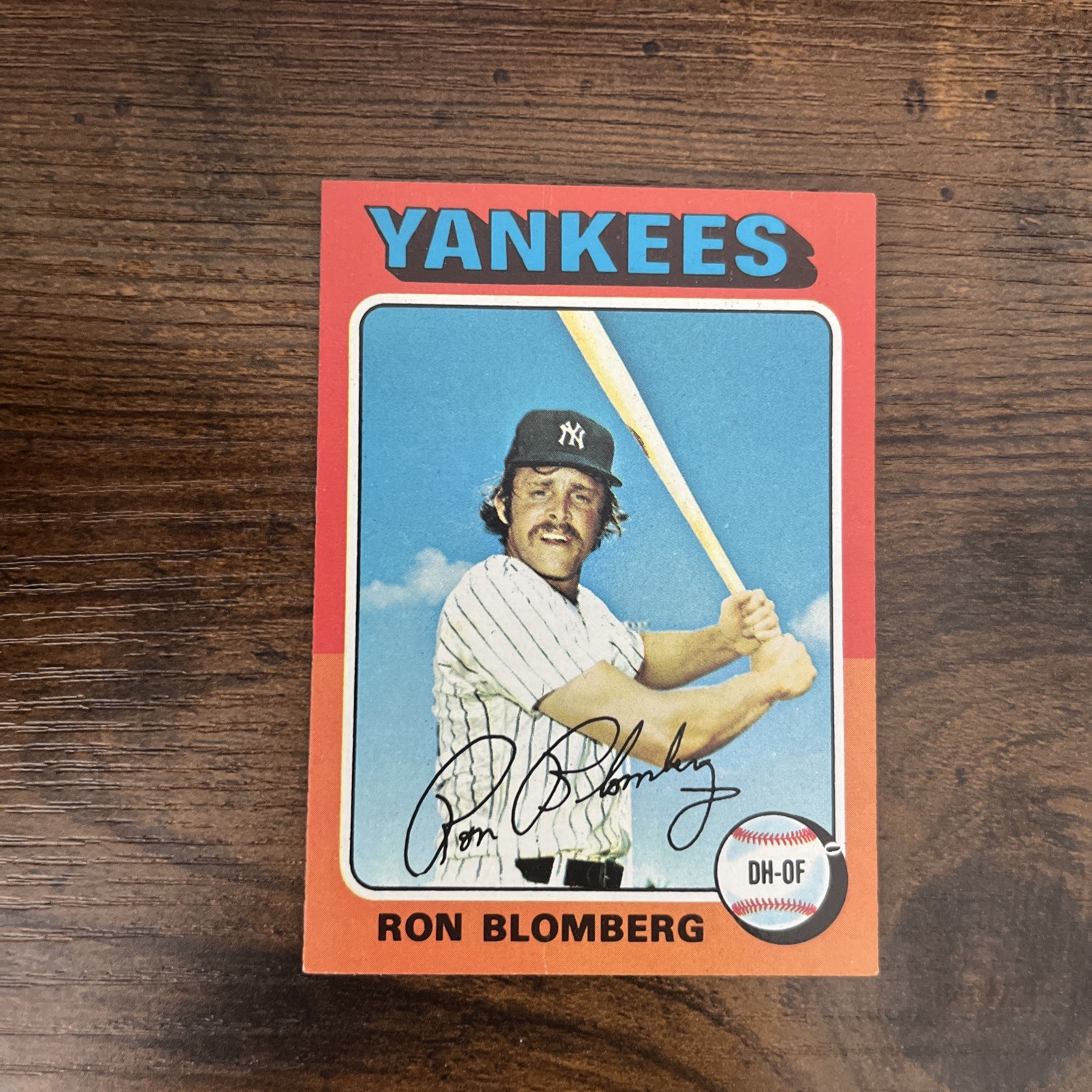 Ron Blomberg #68 1975 Topps New York Yankees Baseball Card MLB EX Ron Blomberg #68 1975 Topps New York Yankees Baseball Card MLB EX
