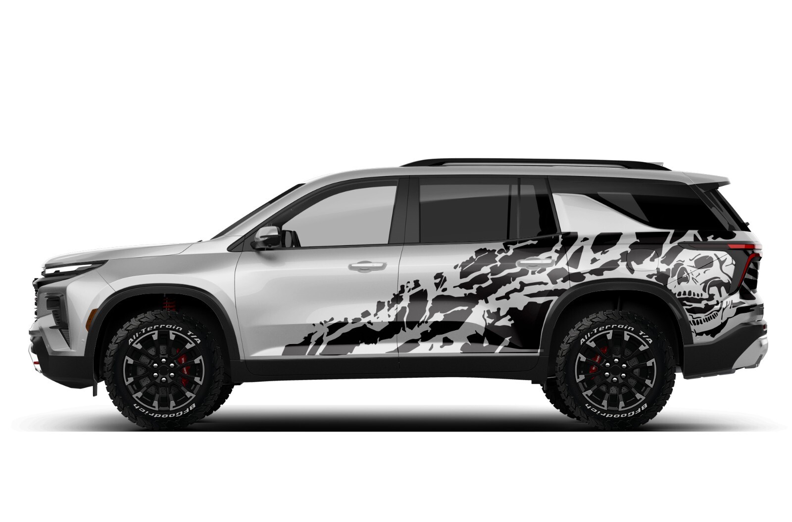 Nightmare skull skeleton decal sticker graphic design kit For Chevrolet Traverse