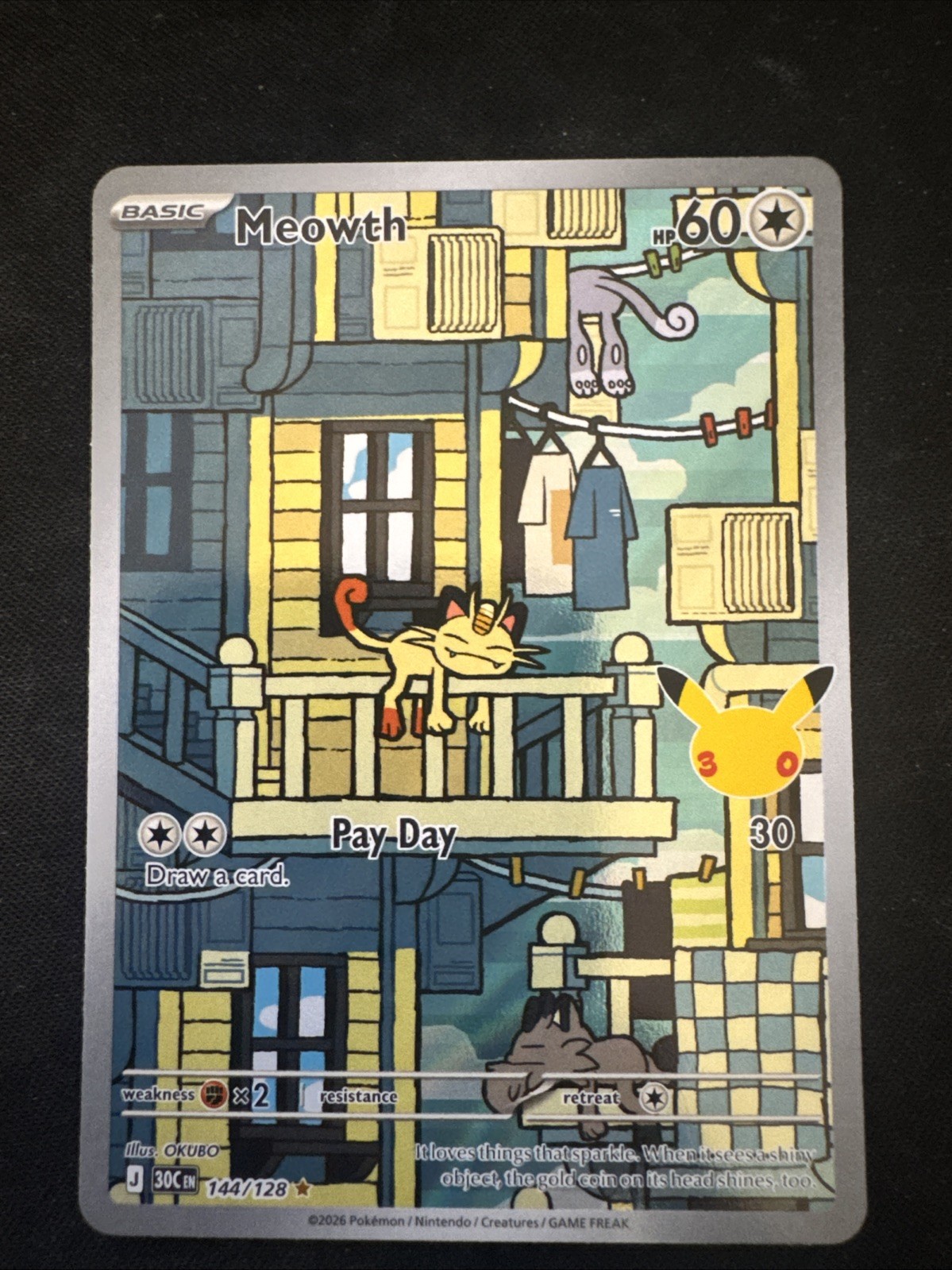 Meowth Holofoil [30C - 144/128]