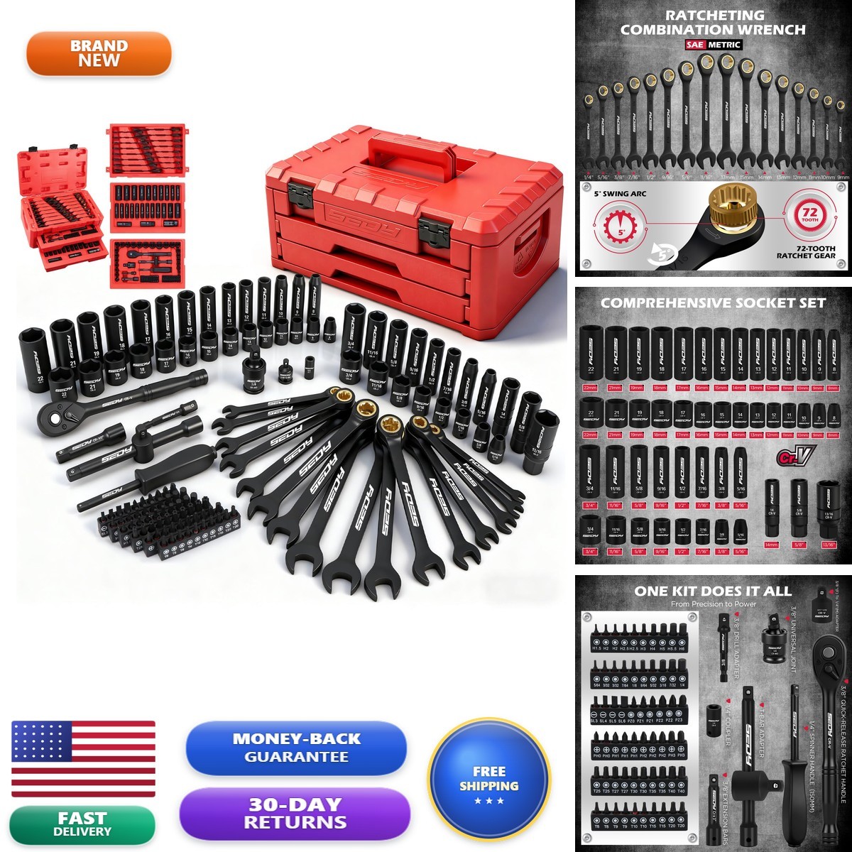 SEDY 81170 AU 132-Piece SAE/Metric 1/4 SEDY 81170 AU 132-Piece SAE/Metric 1/4
