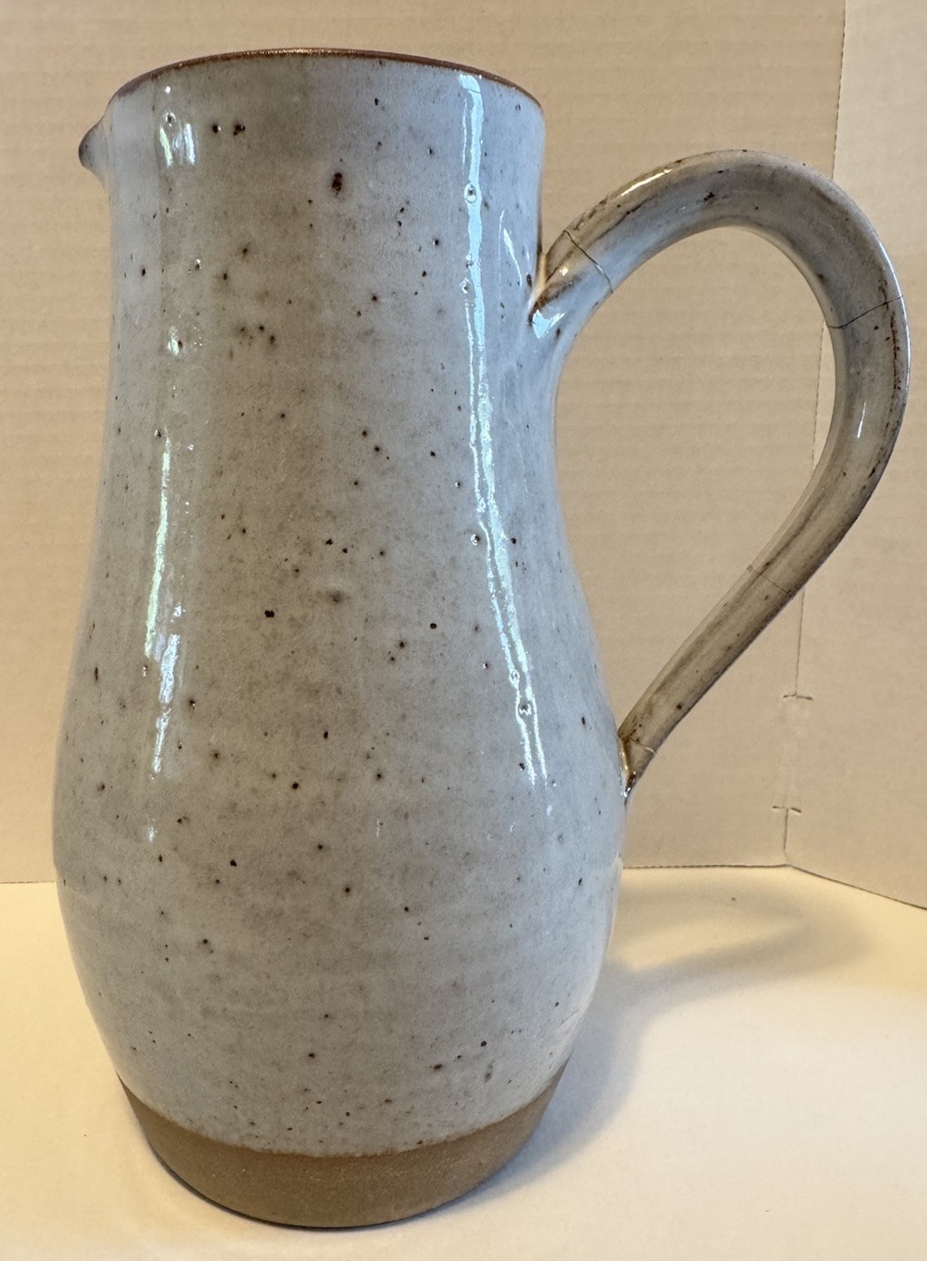 Vintage Large 8” Roger Jacques Grès Puisaye Handled Pitcher French Pottery