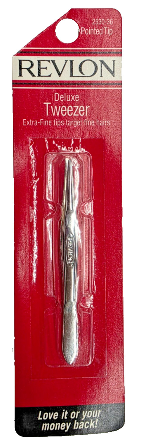 NEW Revlon Deluxe Tweezers EXTRA-FINE TIPS TARGET FINE HAIRS 2530-36 NEW Revlon Deluxe Tweezers EXTRA-FINE TIPS TARGET FINE HAIRS 2530-36