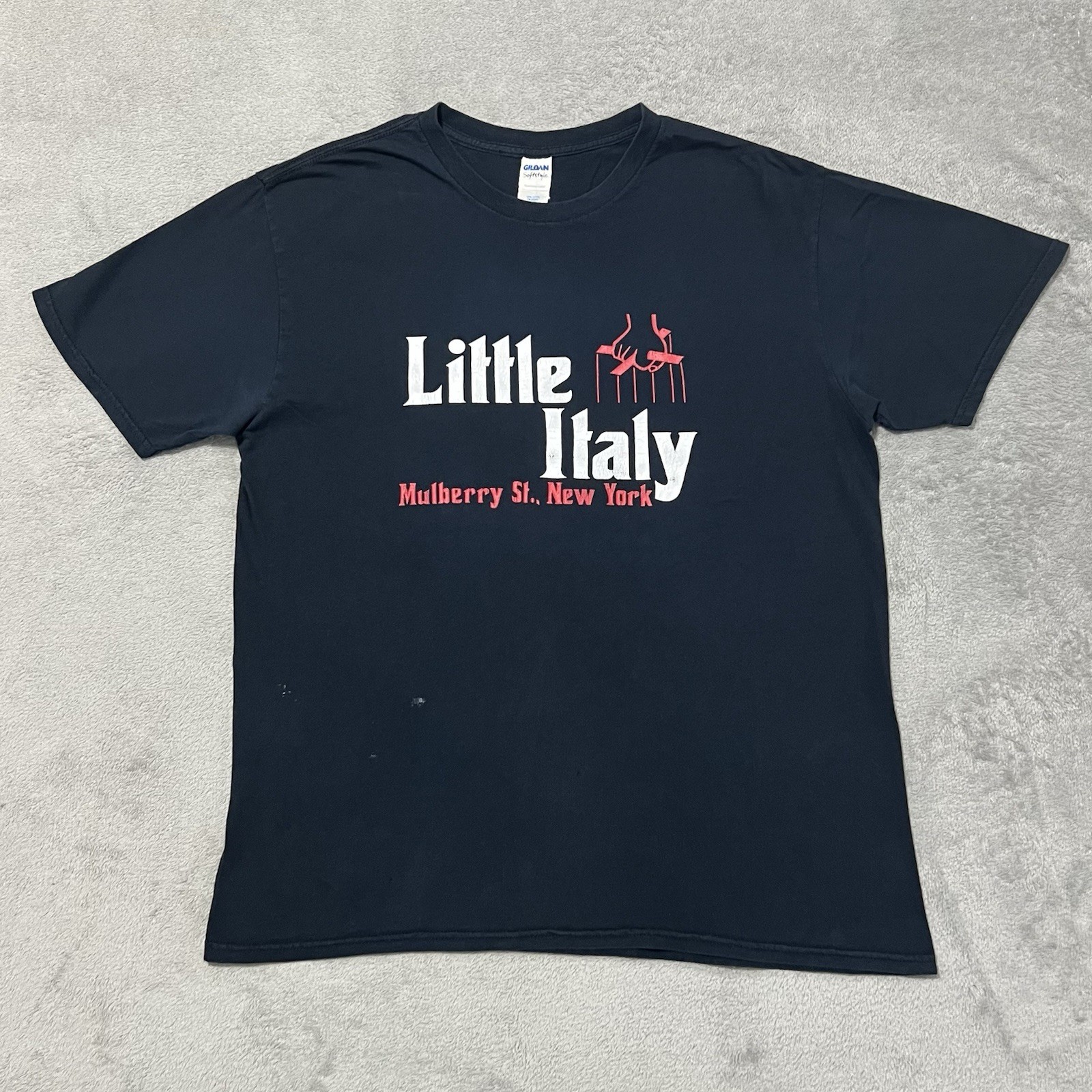 Little Italy Shirt Mens L Black Godfather Mulberry St., New York Vintage Tee