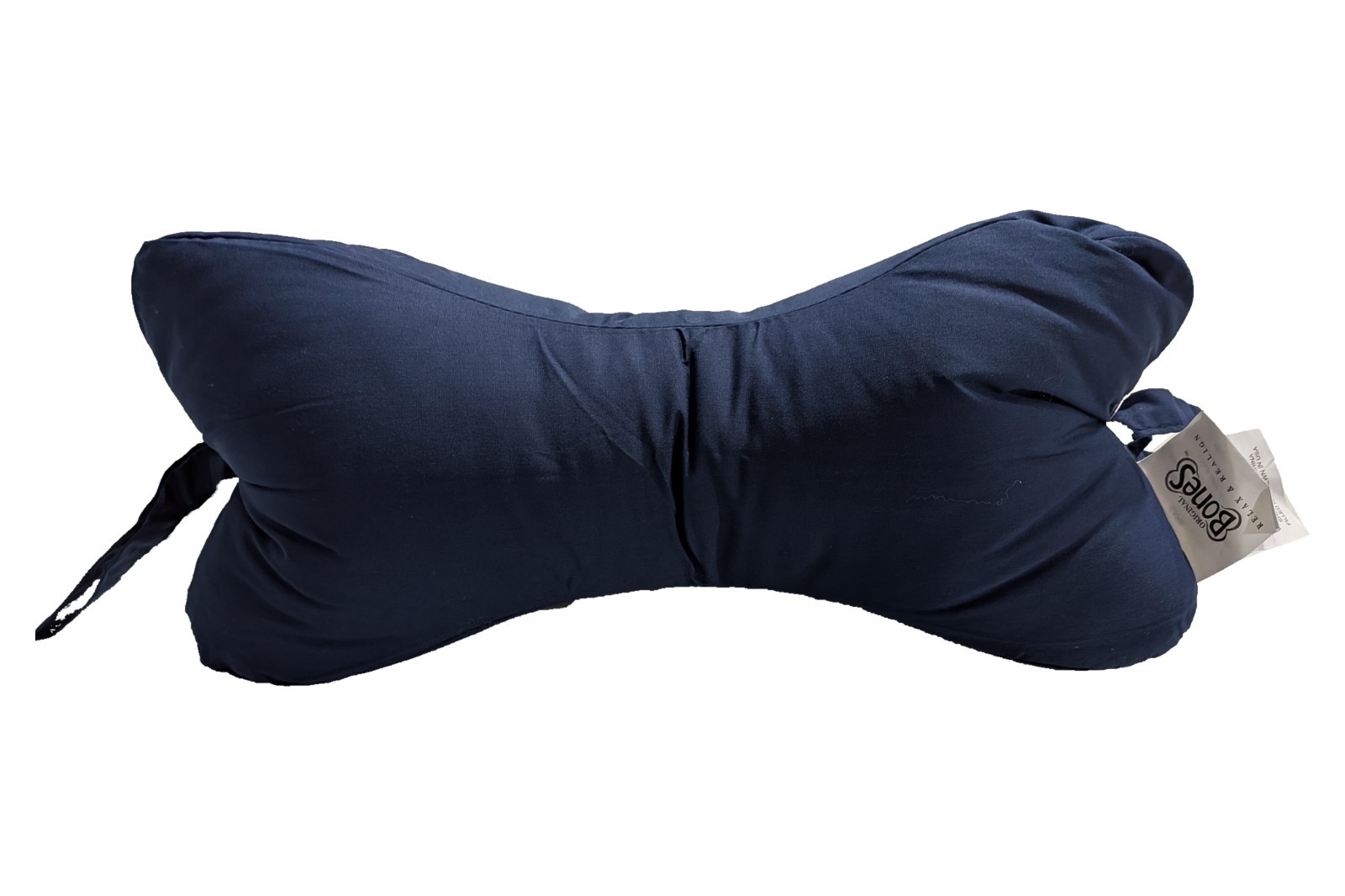 Original Bones NeckBone Pillow Navy Blue Bone Shaped Travel Neck Support NEW