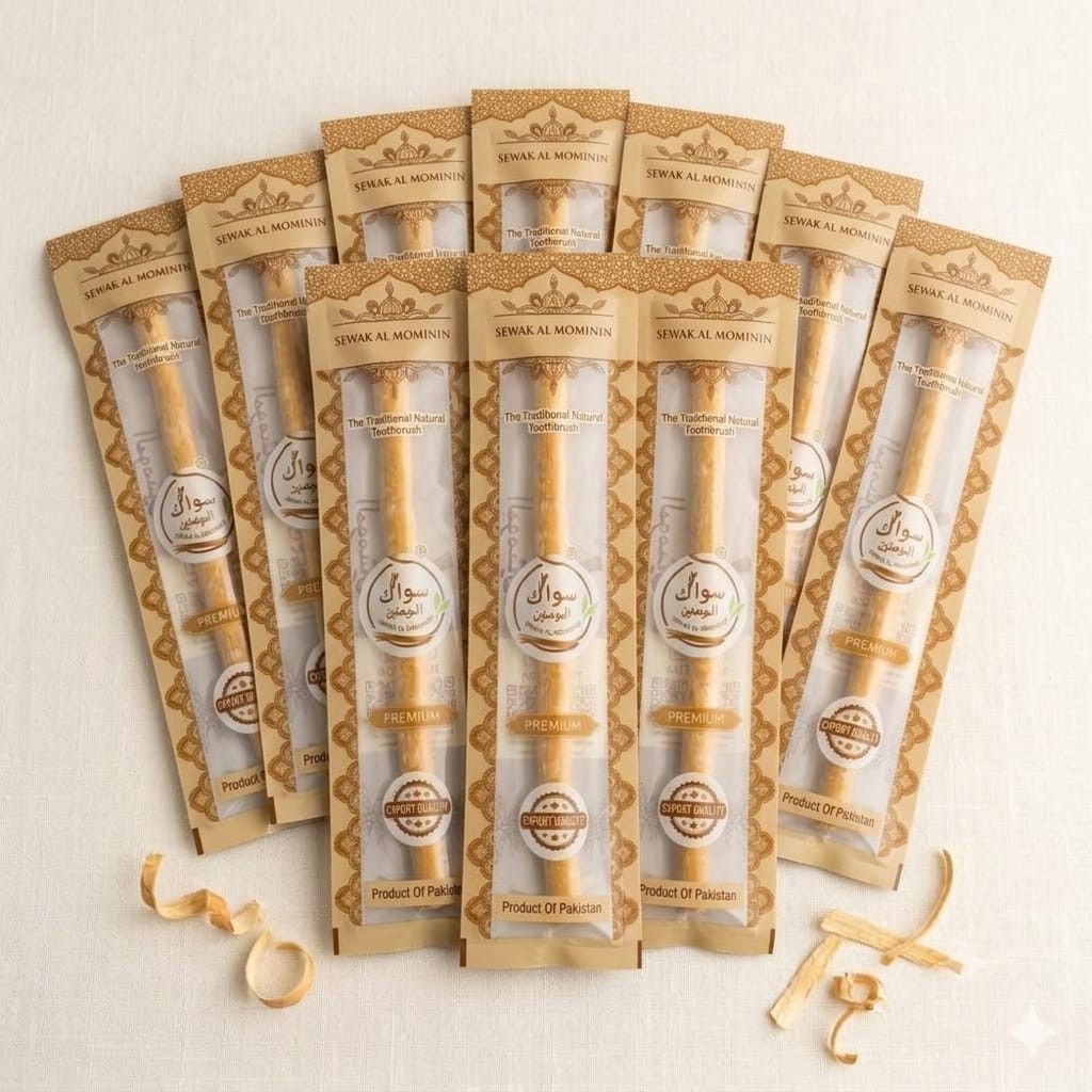 10 Pack Sewak Al Mominin Miswak Sticks Natural Teeth Cleaning Siwak Oral Care 10 Pack Sewak Al Mominin Miswak Sticks Natural Teeth Cleaning Siwak Oral Care