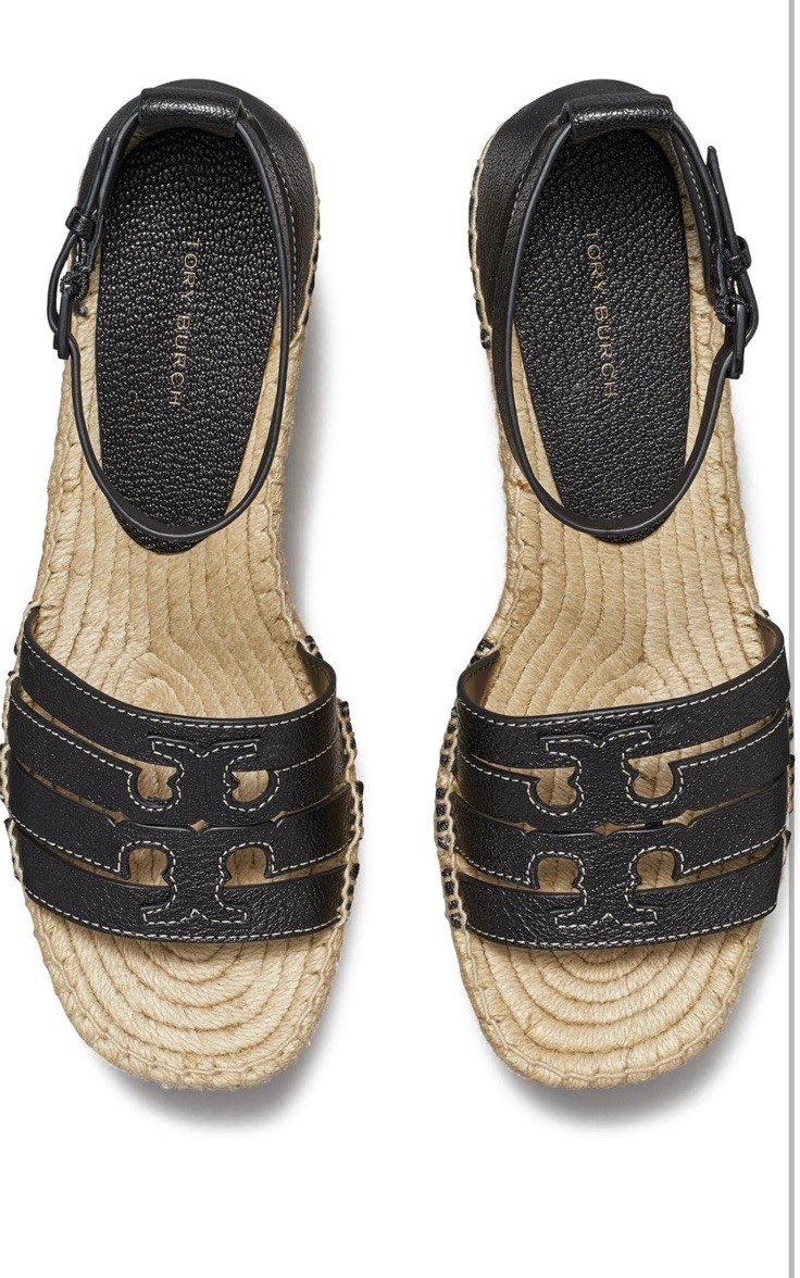 Tory Burch Women\'s 80 Mm INES Cage Wedge Espadrille Platform NIB