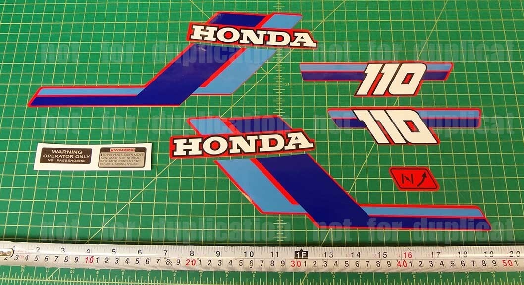 1984 84\' trike ATC 110 Tank 7pc adhesivi pegatina decal stickers graficos trike