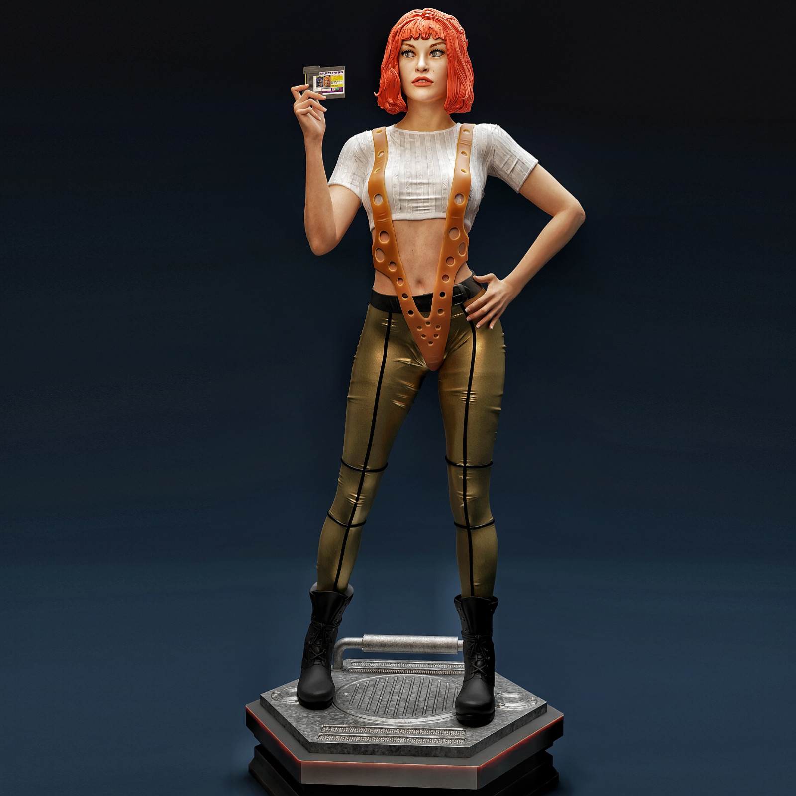 1/24 Resin Model Kit The Fifth Element Leeloo Girl Uncolored Unassembled