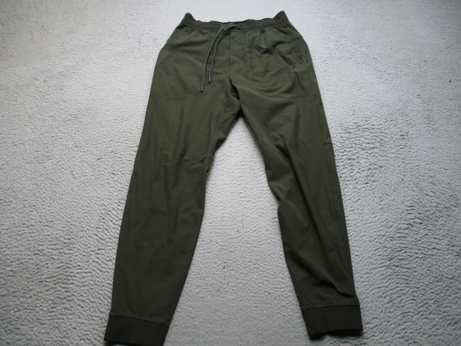 Lululemon ABC Jogger Pants Mens M Green Elastic Waist Zip Track Athletic