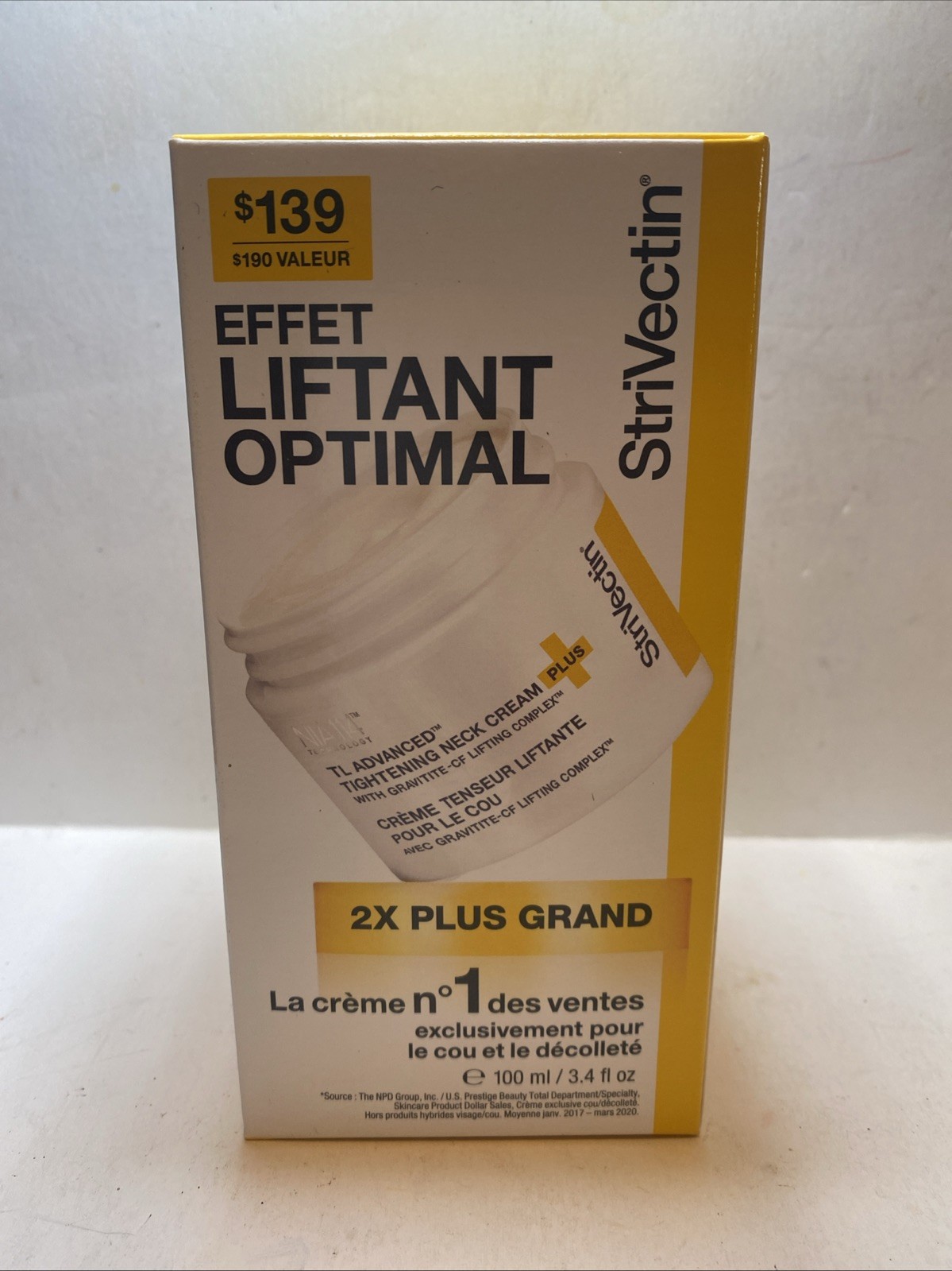 STRIVECTIN THE BIG LIFT TIGHT1ING NECK CREAM 3.4 FL OZ THE # 1 SELLING CREAM STRIVECTIN THE BIG LIFT TIGHT1ING NECK CREAM 3.4 FL OZ THE # 1 SELLING CREAM